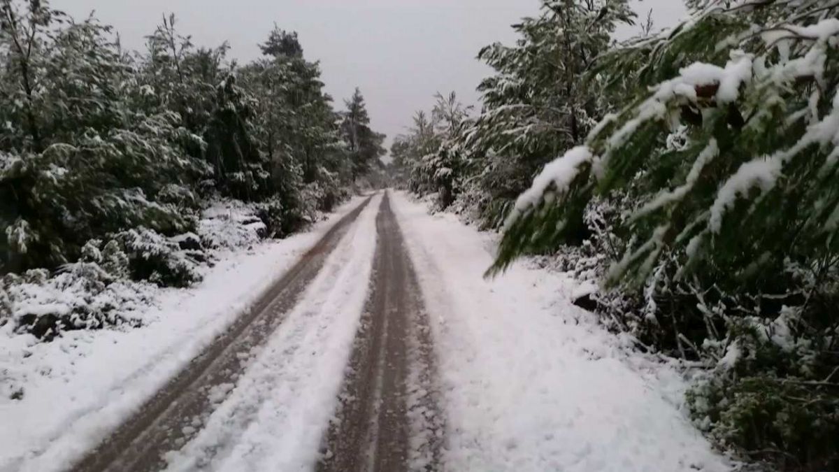 Korèula, 16.01.2017 - Snijeg na otoku Korèuli.
foto HINA/ Ante EPAROVIÆ/ ik
