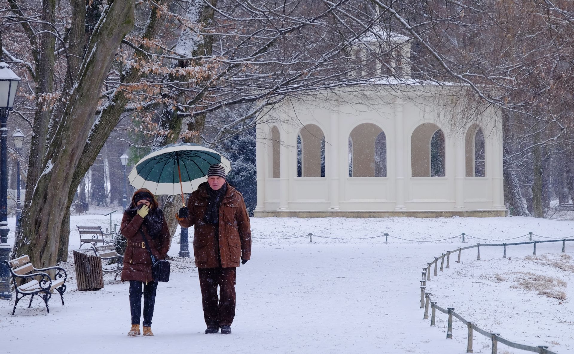07.01.2017., Zagreb - Zagrebacki park Maksimir osvanuo je pokriven snijegom. 
Photo: Tomislav Miletic/PIXSELL