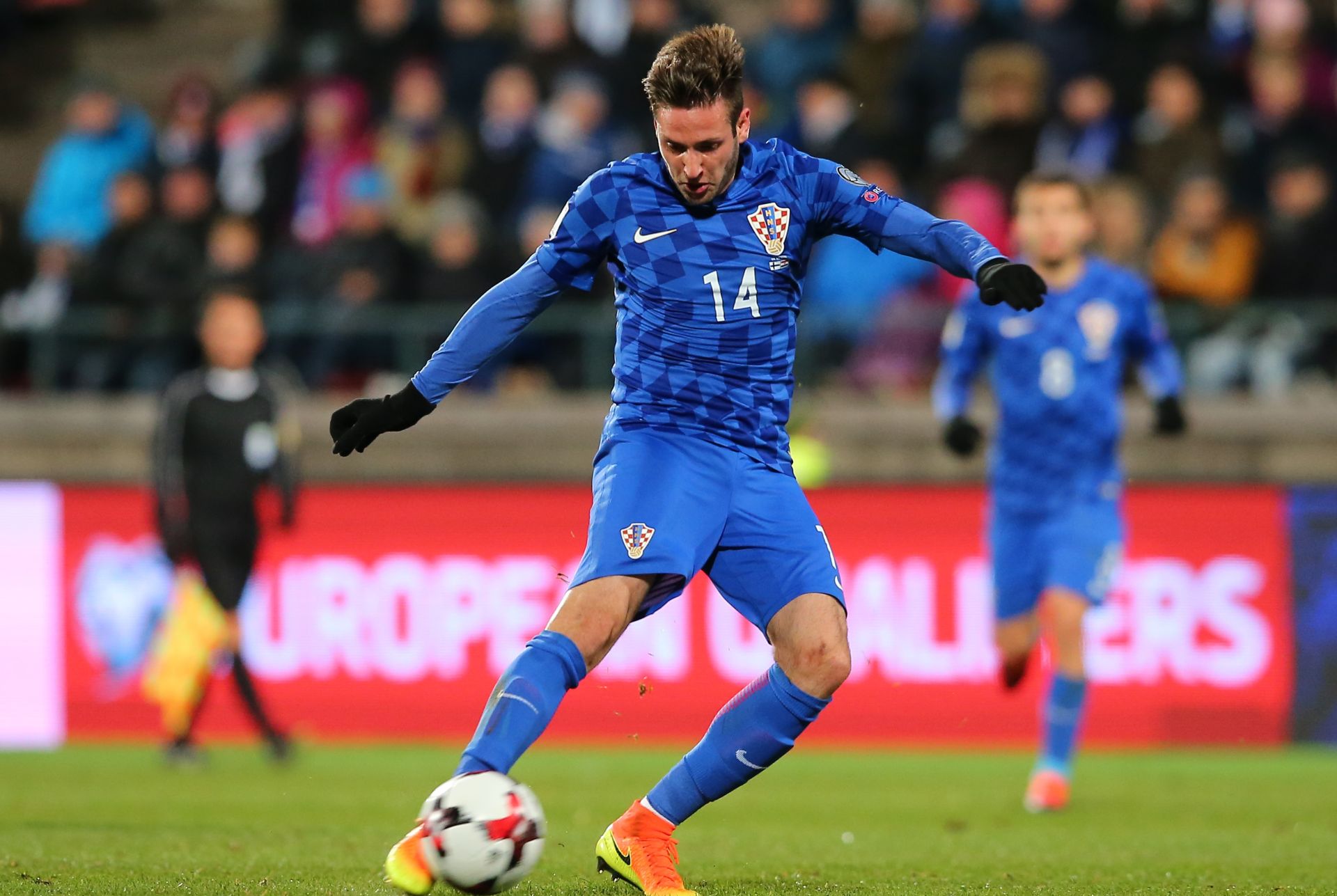 09.10.2016., stadion Ratina, Finska, Tampere - Treca kvalifikacijska utakmica za Svjetsko prvenstvo u Rusiji 2018., skupina I, Finska - Hrvatska. Duje Cop. 
Photo: Jurica Galoic/PIXSELL