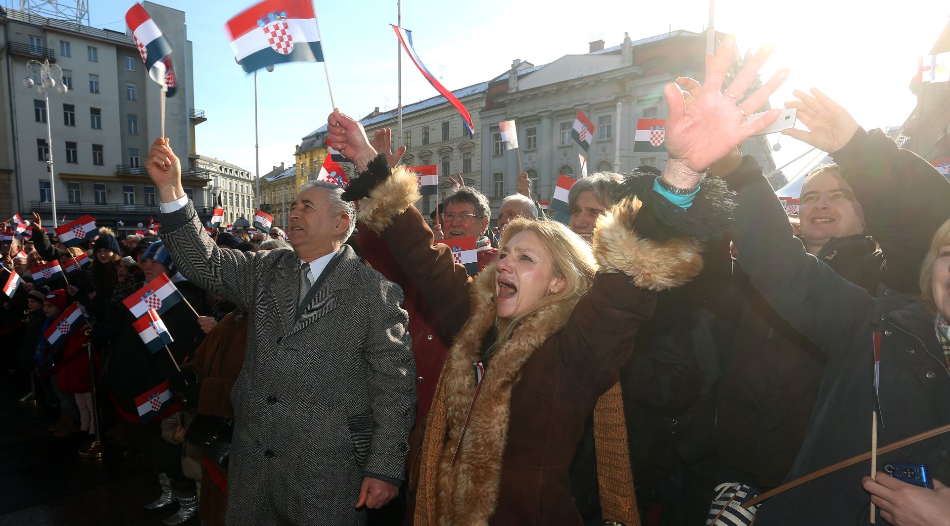 15.01.2017., Zagreb - Na Trgu bana Josipa Jelacica odrzan je svecani koncert Moja Domovina povodom 25. obljetnice medjunarodnog priznanja Hrvatske.
Photo: Borna Filic/PIXSELL