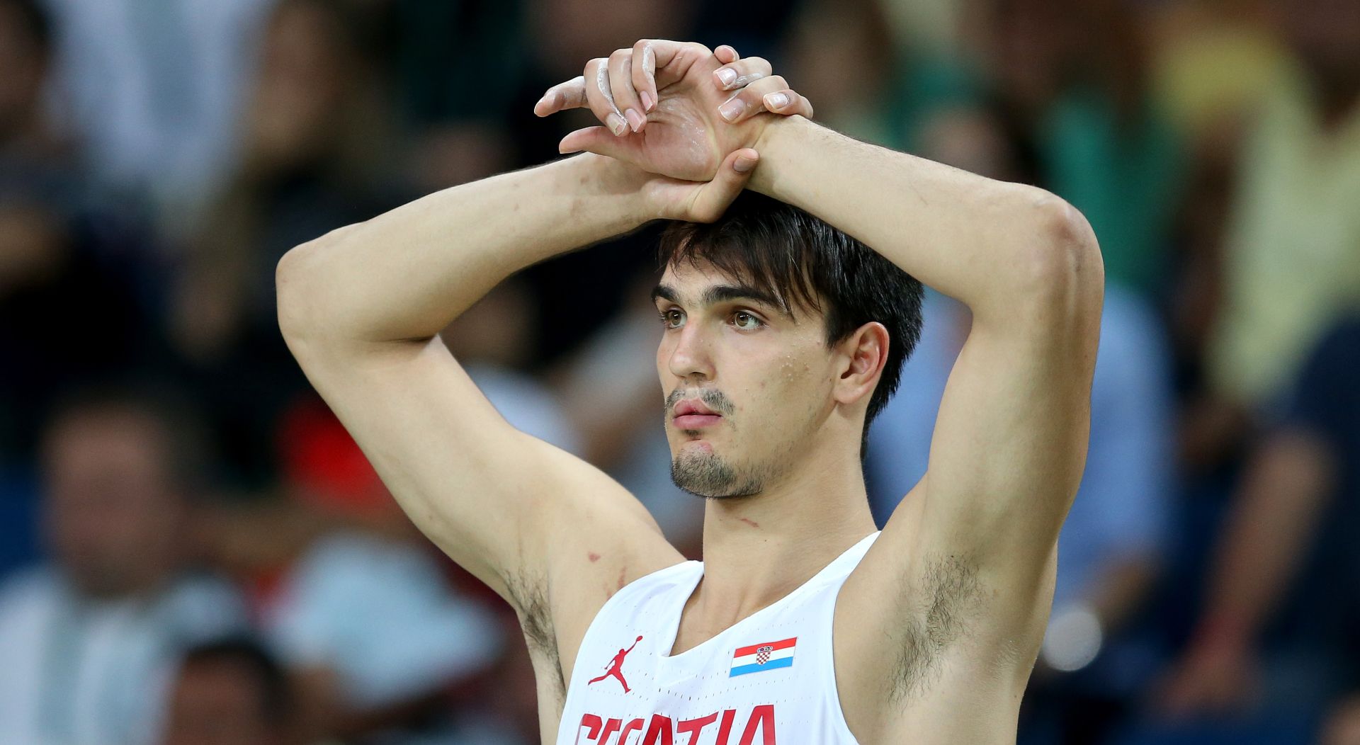 17.08.2016., Rio de Janeiro - Olimpijske igre Rio 2016. Kosarkaska utakmica, cetvrtfinale Hrvatska - Srbija. Dario Saric.
Photo: Igor Kralj/PIXSELL