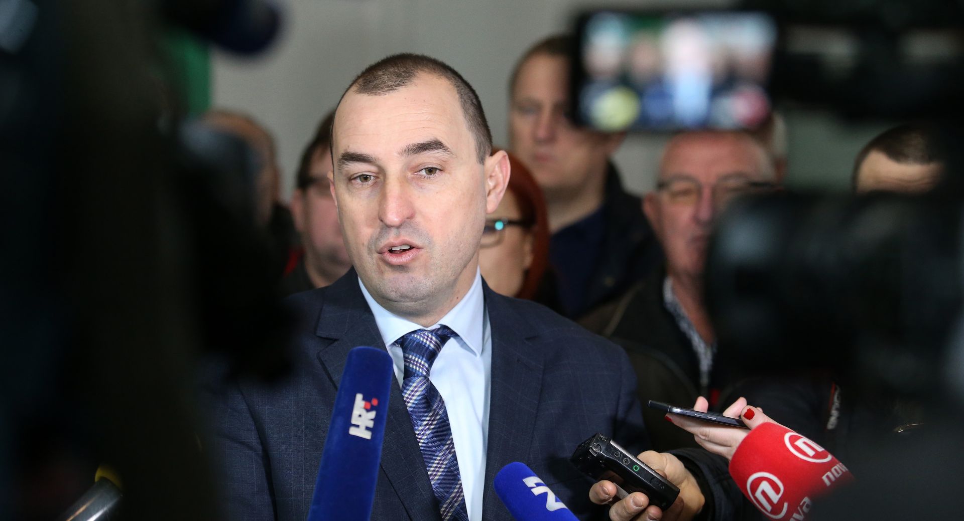 22.01.2017., Zagreb - Konferencija za medije clanova HSS-a koji su nezadovoljni vodstvom Krese Beljaka istupili iz Hrvatske seljacke stranke. Nenad Matic. 
Photo: Petar Glebov/PIXSELL
