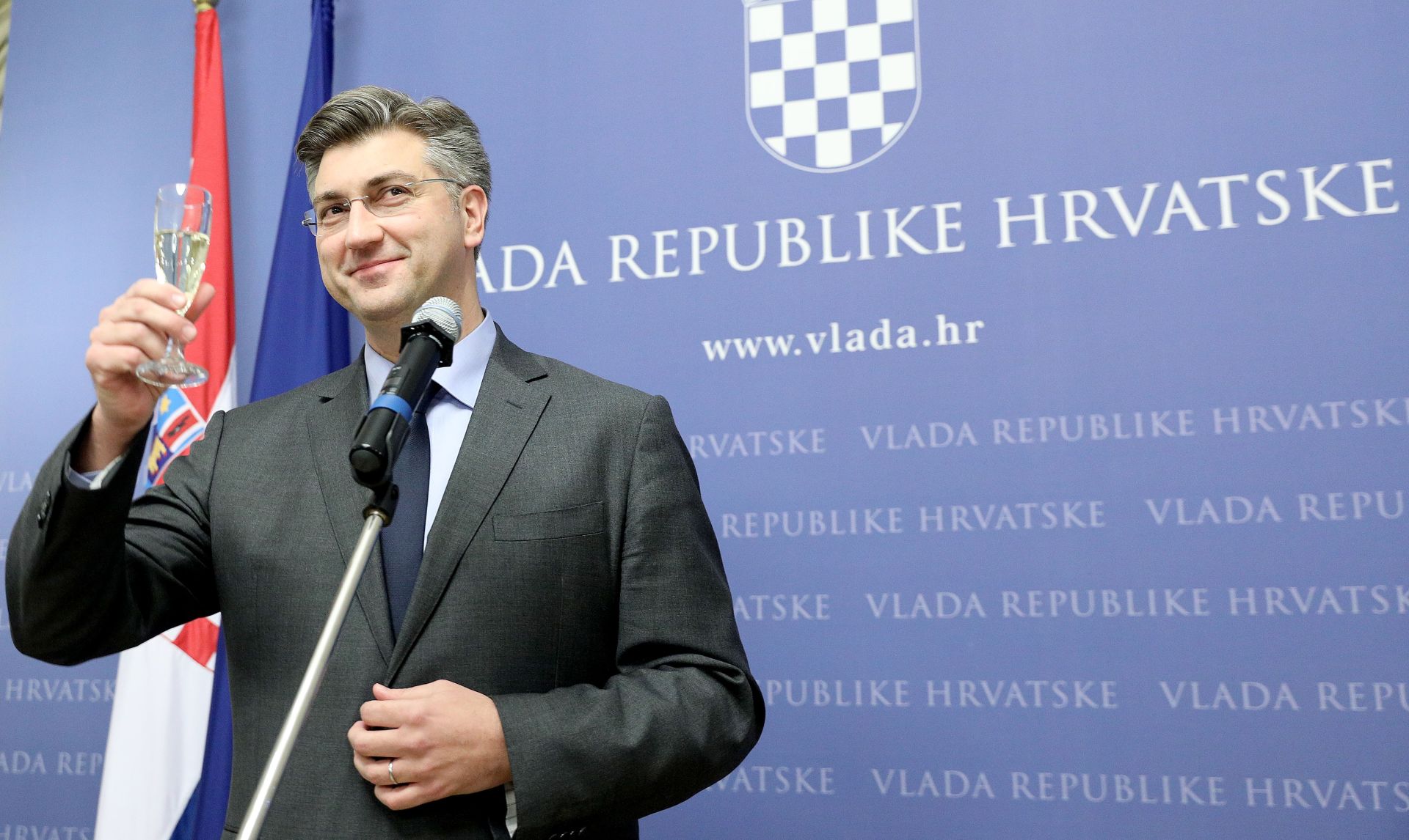 22.12.2016., Zagreb - Premijer Andrej Plenkovic oganizirao je u Banskim dvorima bozicni domjenak za novinare koji prate rad Vlade. 
Photo: Patrik Macek/PIXSELL