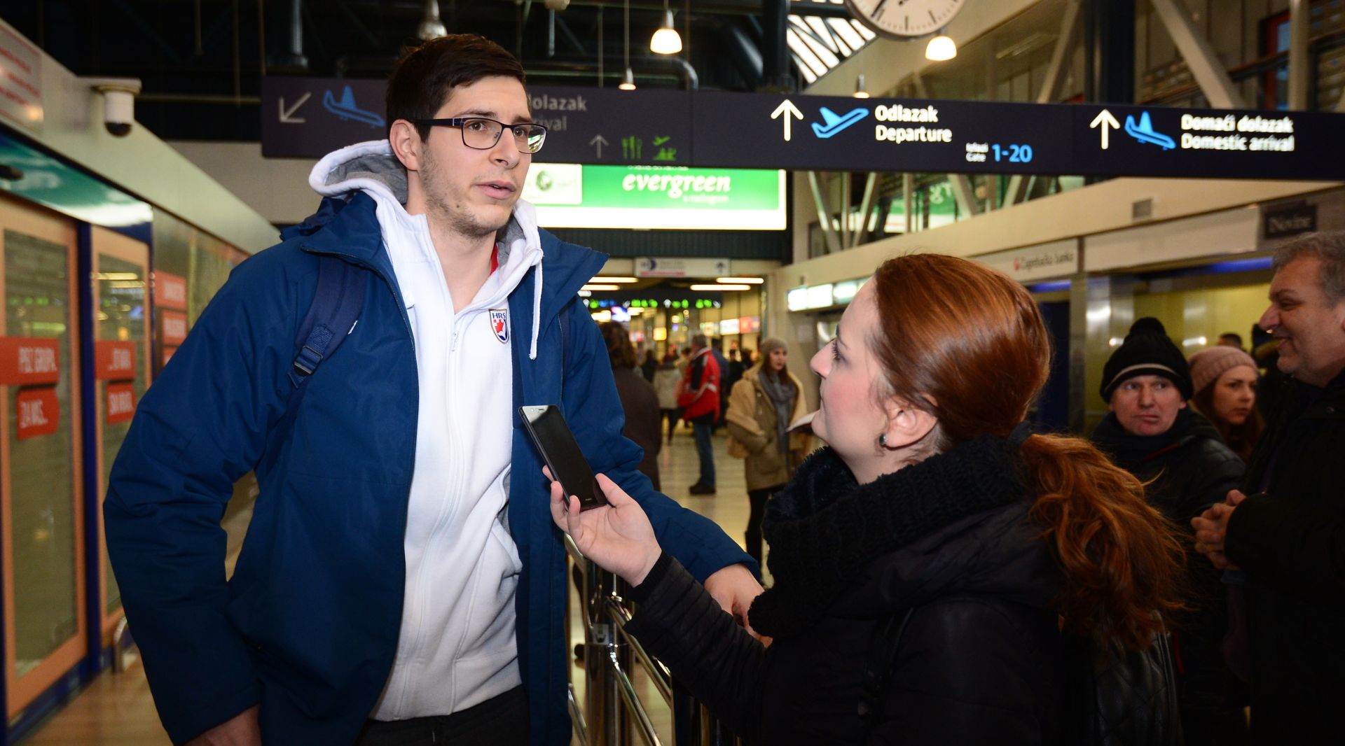 30.01.2017., Zagreb -  Povratak hrvatskih rukometasa sa Svjetskog prvenstva u Francuskoj.  Mate Mamic. 
Photo: Marko Prpic/PIXSELL