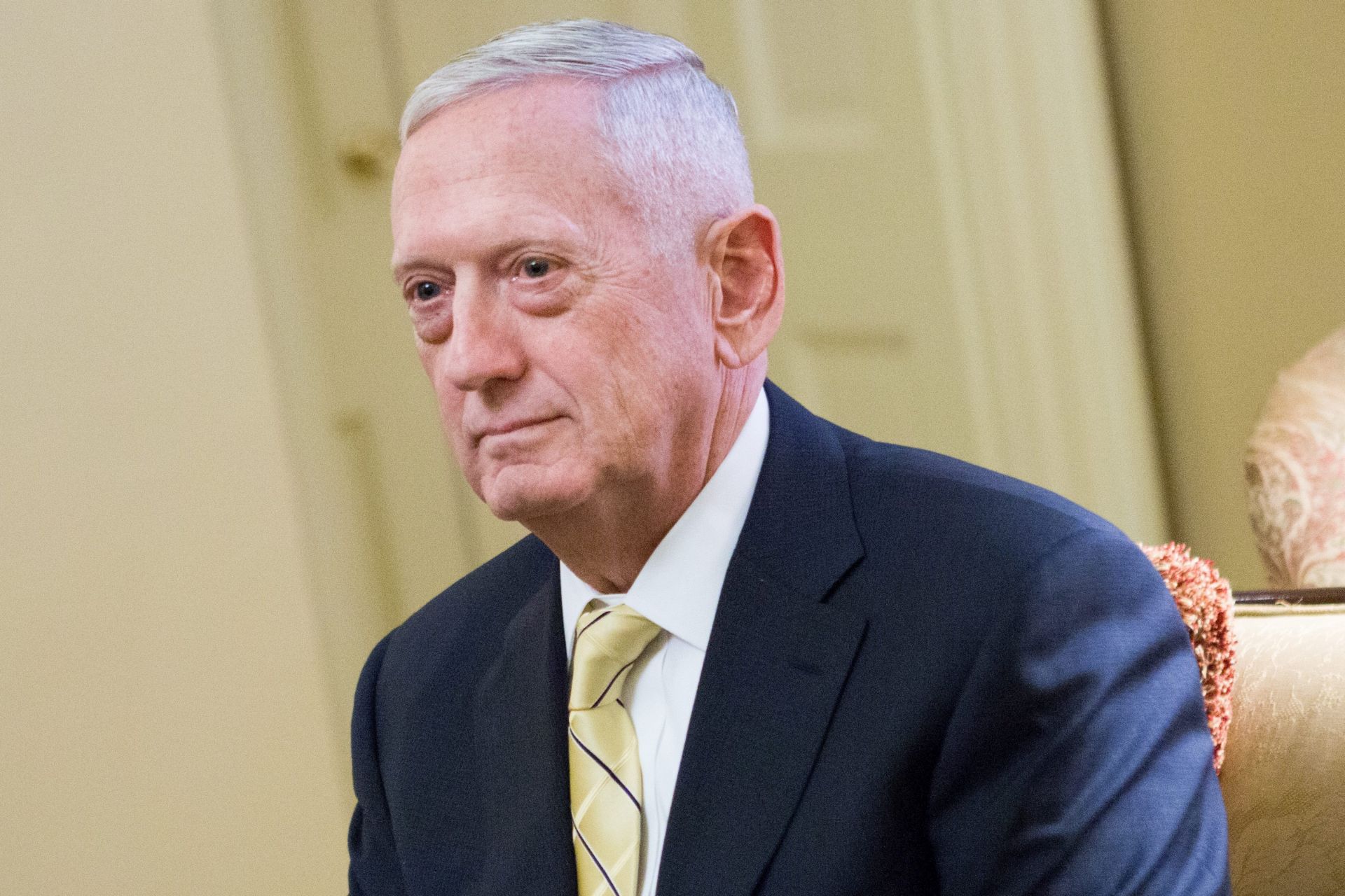 epa05664707 Defense Secretary nominee General James Mattis, meets with US Senate Majority leader Mitch McConnell (not pictured) in the US Capitol in Washington, DC, USA, 07 December 2016. For General Mattis to be eligible for the job, Congress must pass legislation to bypass a federal law that requires defense secretaries to be seven years removed from active duty.  EPA/ALLISON SHELLEY