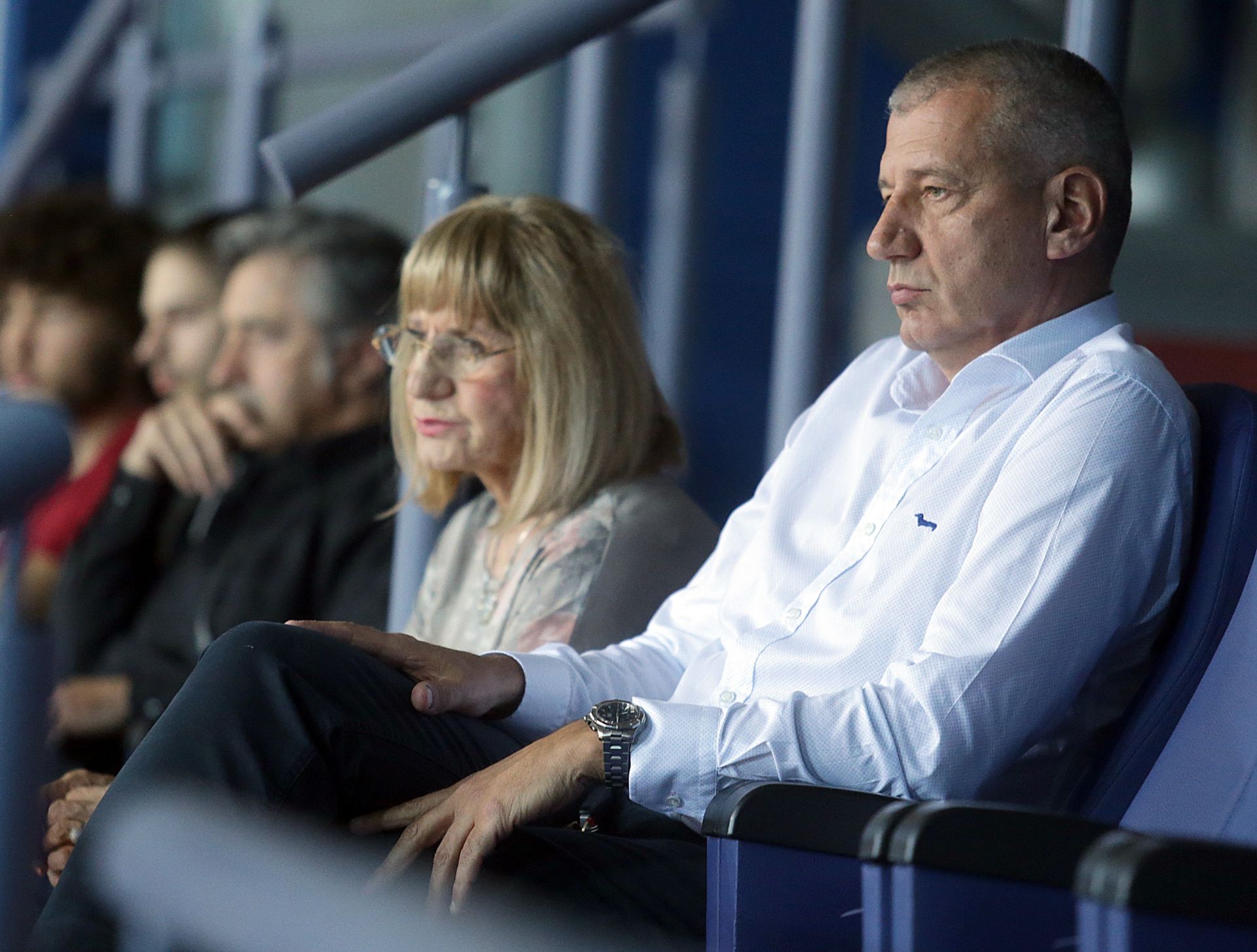 25.05.2016., KC Drazen Petrovic, Zagreb - A-1 muska Liga za prvaka, polufinale, 3. utakmica, KK Cibona - KK Zadar. Aleksandar Petrovic, Biserka Petrovic. 
Photo: Goran Stanzl/PIXSELL