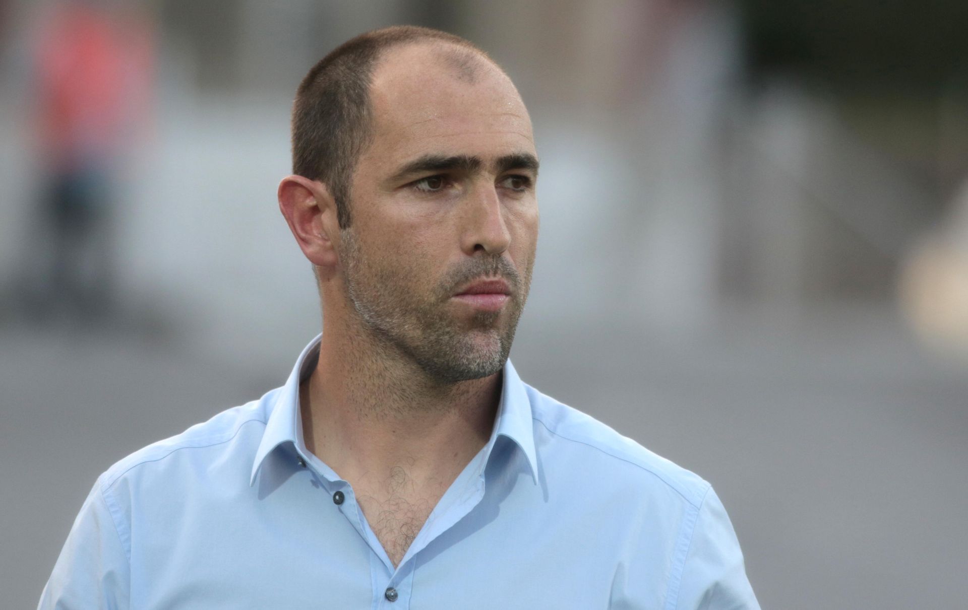 Zagreb, 16.7.2015.- Prva utakmica drugog pretkola nogometne Europske lige Lokomotiva - PAOK Solun na stadionu u Kranjèeviæevoj. Na slici trener Paoka Igor Tudor tijekom utakmice.
foto HINA/ Dario GRZELJ/ ua