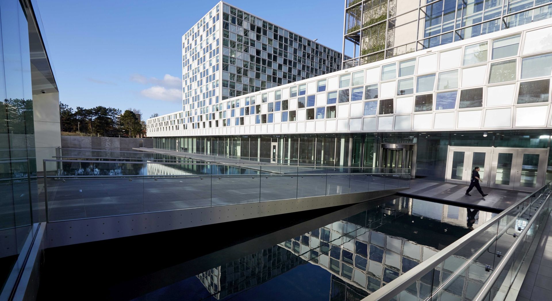 epa05038560 Exterior view on the new home of the International Criminal Court (ICC) in The Hague, The Netherlands, 23 November 2015. The court, governed by the Rome Statute, is the first permanent, treaty based, international criminal court established to help end impunity for the perpetrators of the most serious crimes of concern to the international community.  EPA/MARTIJN BEEKMAN