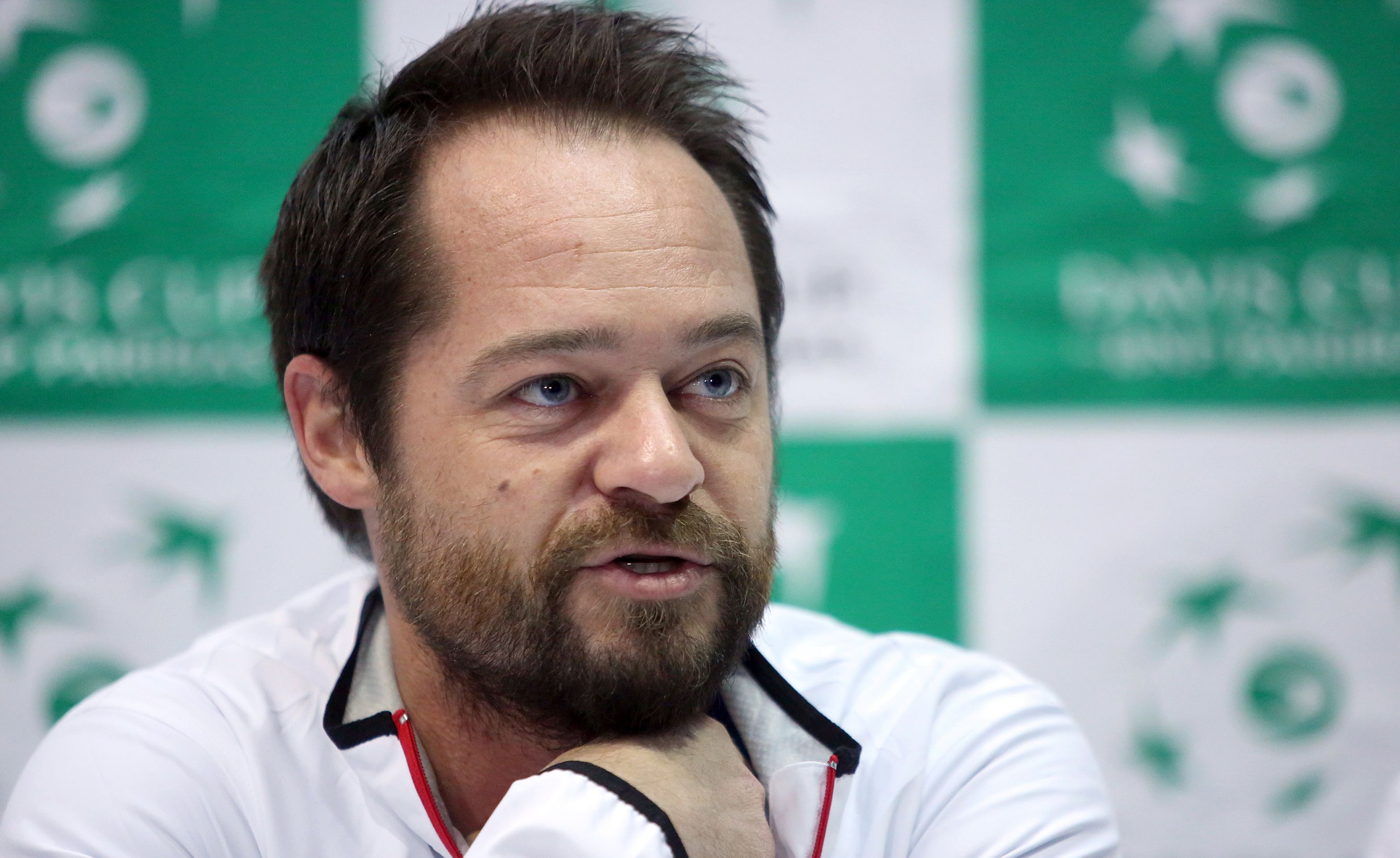 Osijek, 31.01.2017.  - Konferencije za medije hrvatske i panjolske Davis Cup reprezentacije odrana u Dvorani Gradski vrt. Na fotografiji izbornik hrvatske Davis Cup reprezentacije eljko Krajan.
foto HINA / ml