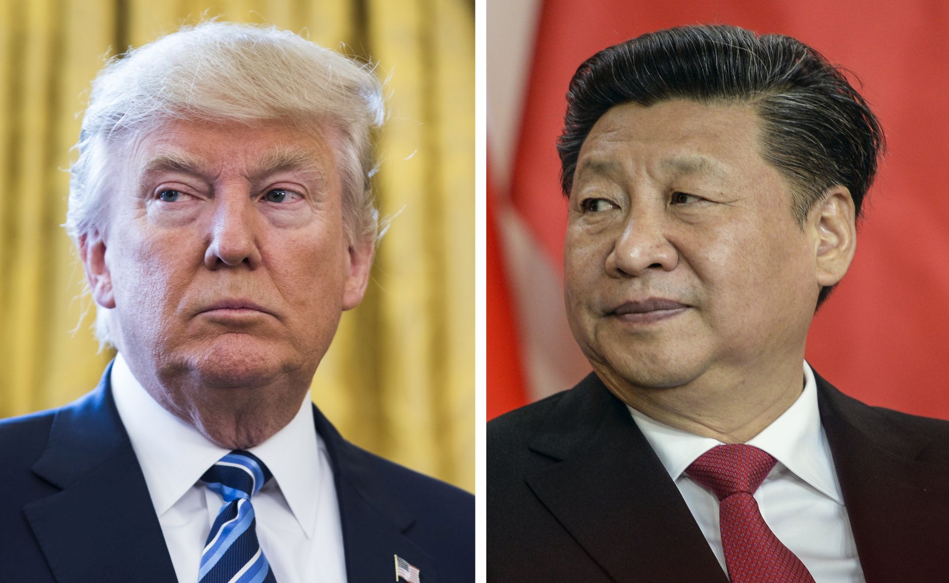 epa05782024 (FILE) - A combo picture made available on 10 February 2017 shows (L) US President Donald J. Trump during Attorney General Jeff Sessions' swear-in ceremony at the White House in Washington, DC, USA, 09 February 2017, and (R) Chinese President Xi Jinping after signing a bilateral treaty with Czech President Milos Zeman (not pictured) at Prague Castle in Prague, Czech Republic, 29 March 2016. According to media reports on 10 February 2017, US President Donald J. Trump, after a call with Chinese President Xi Jinping, said that his administration will accept the 'One China' policy.  EPA/JIM LO SCALZO/FILIP SINGER