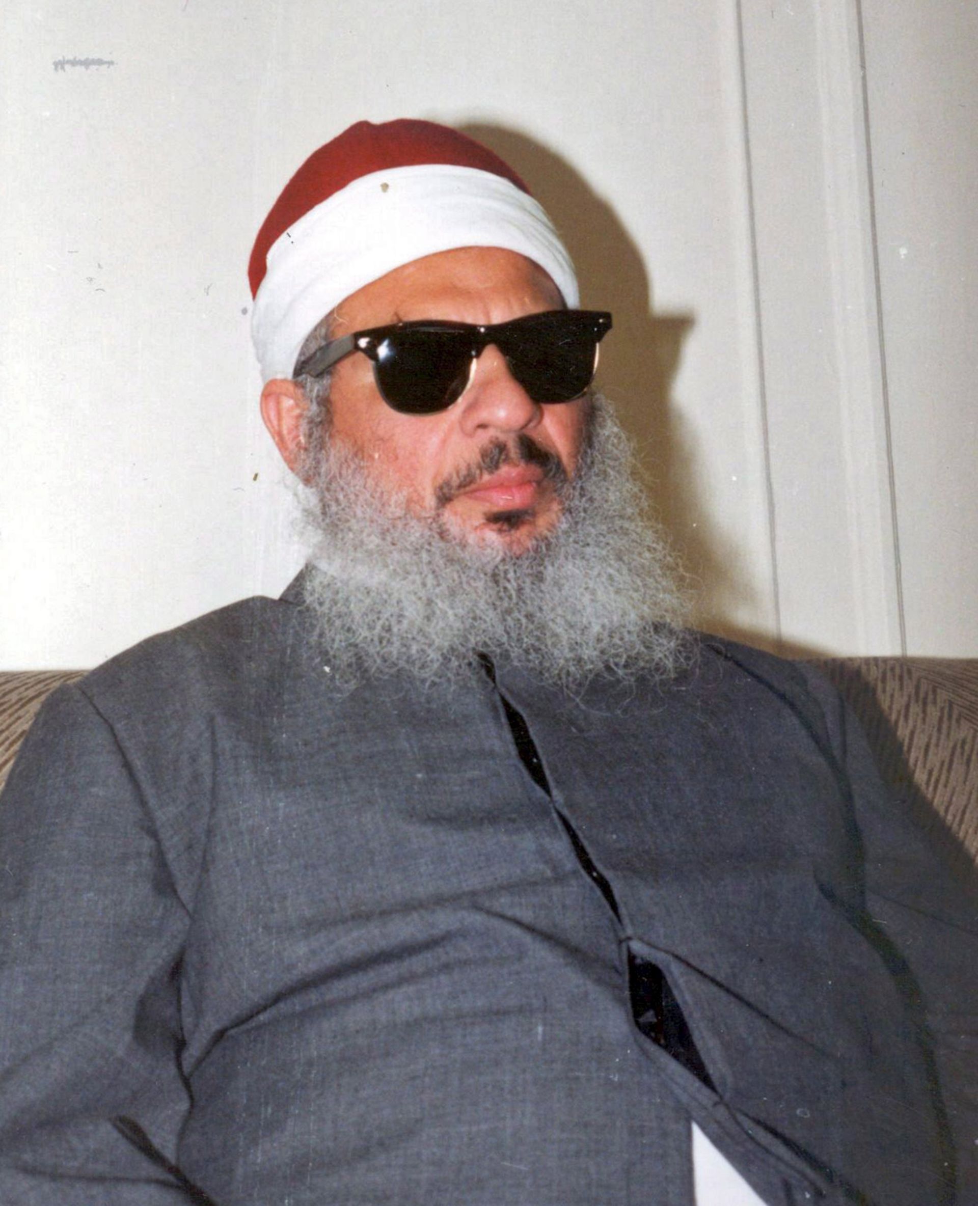 epa05802472 (FILE) - A handout photo made available by the US District Court on 29 March 2006 shows Omar Abdel Rahman as it was introduced during the trial of Zacarias Moussaoui in Alexandria, Virginia, USA. According to reports from 18 February 2017, Abdel Rahman's familiy said he died in a US prison. Abdel Rahman was considered the mastemind behind bomb plots in New York and sentenced to life in 1996.  EPA/US DISTRICT COURT / HANDOUT  HANDOUT EDITORIAL USE ONLY/NO SALES