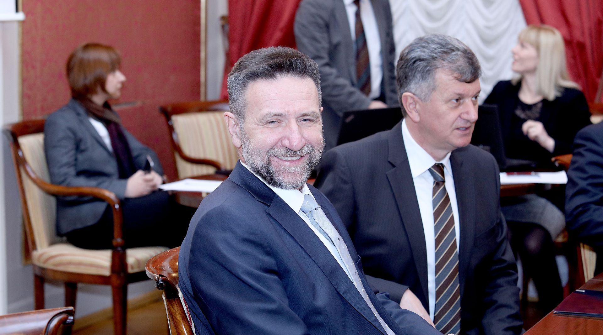 09.02.2017., Zagreb - Na danasnjoj sjednici Vlada RH je, uz ostalo, raspravljala o posredovanju pri zaposljavanju i pravima za vrijeme nezaposlenosti. Pavo Barisic, Milan Kujundzic.
photo: Patrik Macek/PIXSELL