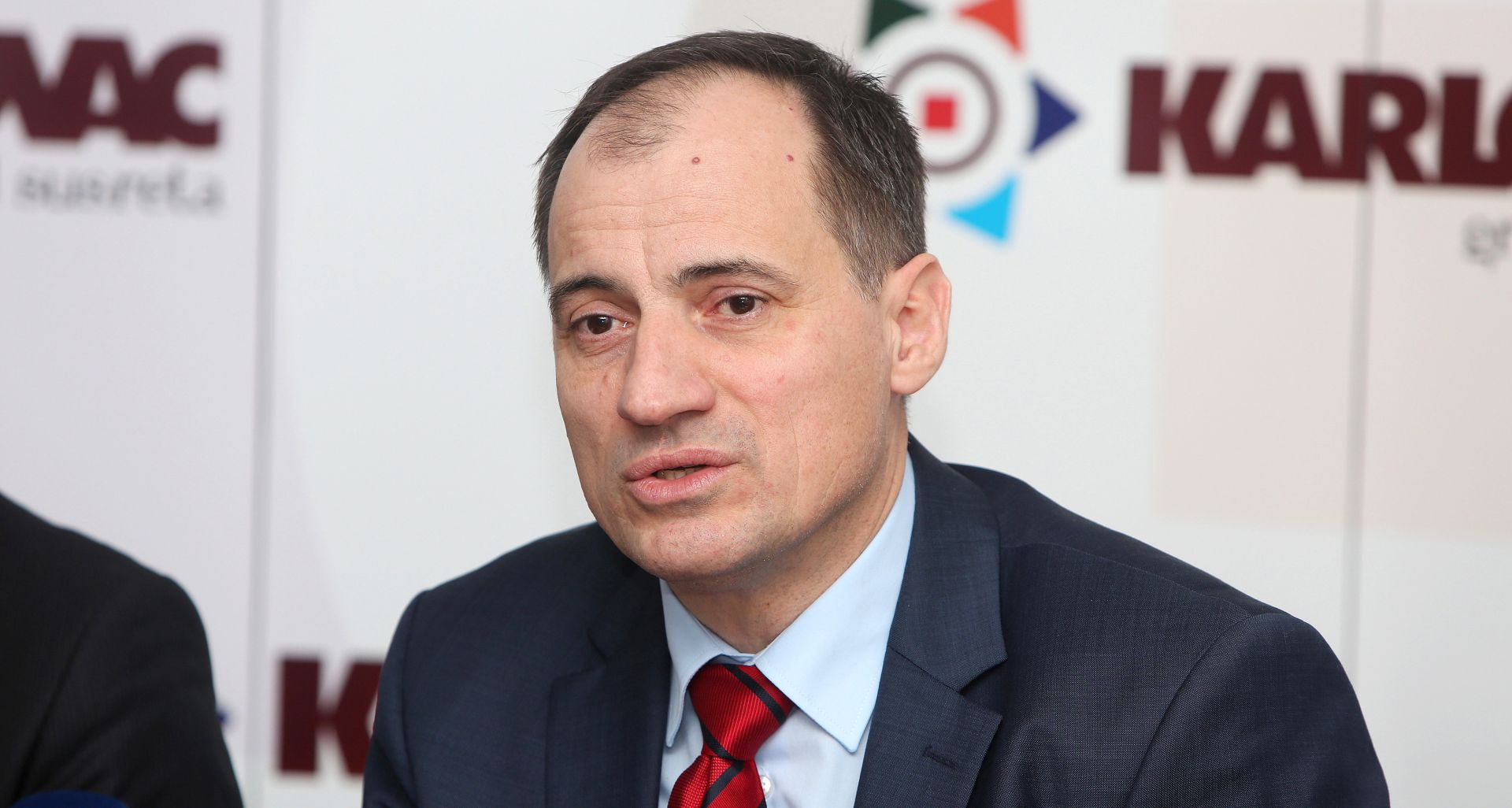 10.02.2017., Karlovac - Na konferenciji za medije o zavrsenoj sanaciji Lemic brda govorio je ministar zastite okolisa Slaven Dobrovic. 
Photo: Kristina Stedul Fabac/PIXSELL
