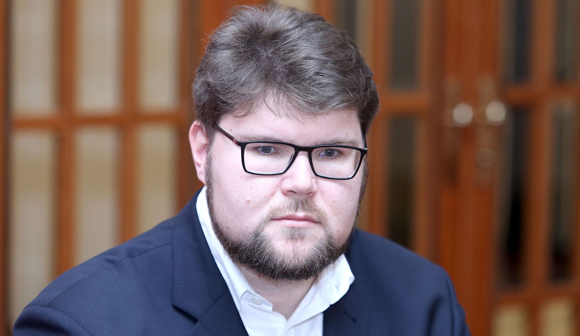 20.01.2017., Zagreb - U Saboru je odrzana konferencije za medije Kluba zastupnika SDP-a o Interpelaciji o radu Vlade vezano za renacionalizaciju INA-Industrija nafte i privatizaciju HEP-a. Pedja Grbin.
Photo: Patrik Macek/PIXSELL