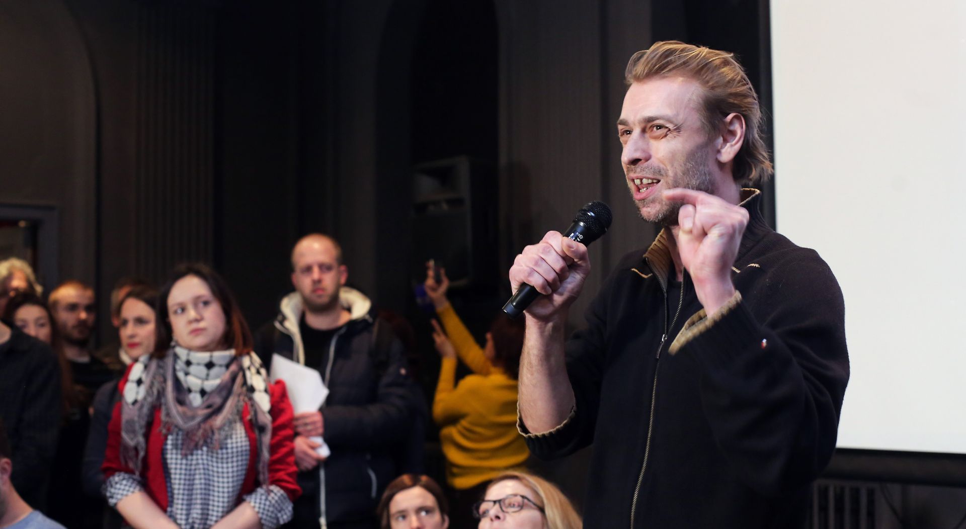 20.02.2017., Zagreb - U kinu Europa predstavljena inicijativa Puk'o nam je film ciji je cilj zastita neovisnosti hrvatske kinematografije od utjecaja politike. Antonio Nuic. 
Photo: Luka Stanzl/PIXSELL