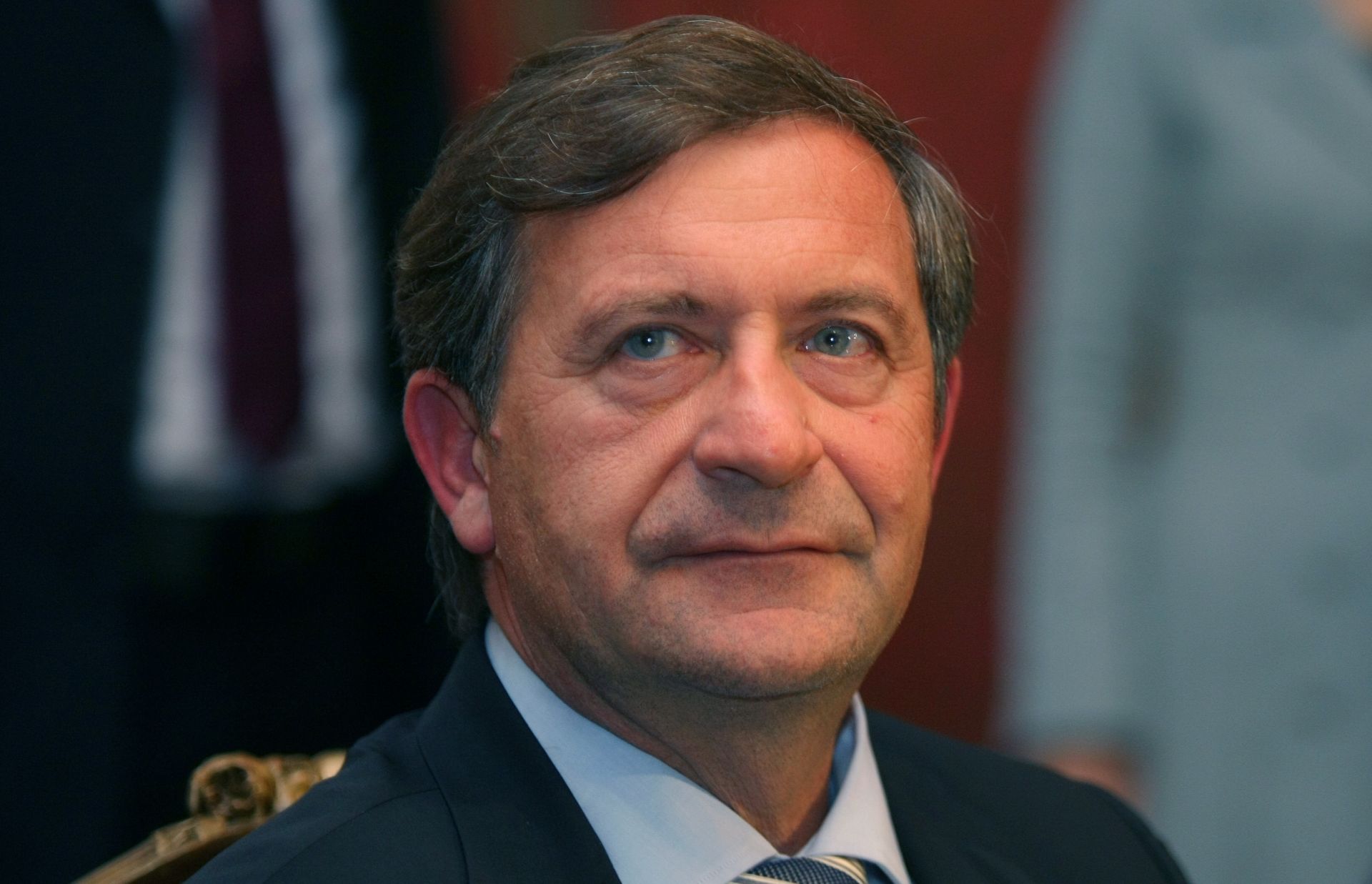 20.11.2013., Zagreb - Ministrica vanjskih poslova Vesna Pusic sastala se sa slovenskim minstrom vanjskih poslova Karlom Erjavcom i  pregovaracem Francom Arharom. Tema sastanka bilo je pitanje Ljubljanske banke. 
Photo: Grgur Zucko/PIXSELL