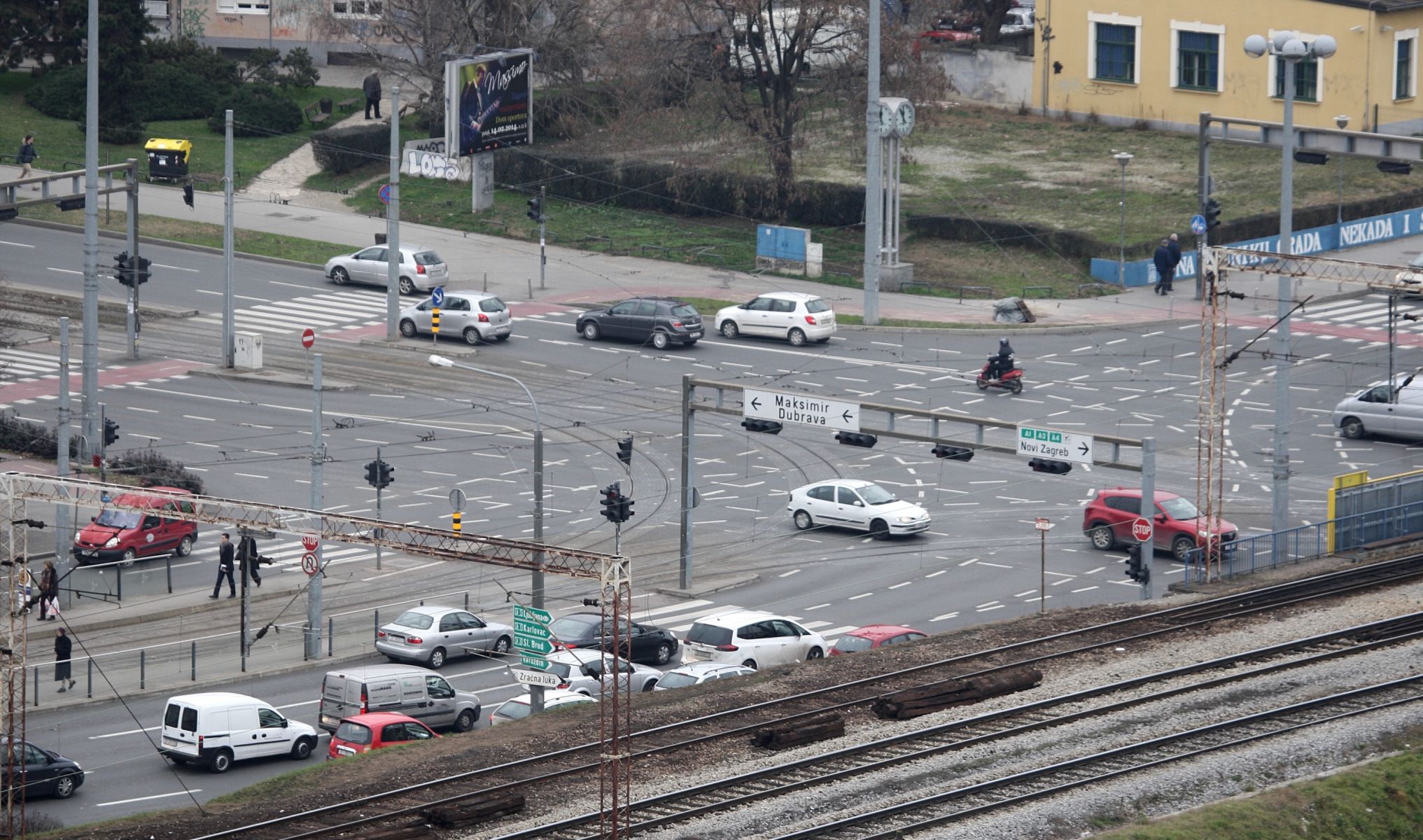 23.01.2014., Zagreb - Pogled na krizanje Drziceve i Branimirove ulice.
Photo: Borna Filic/PIXSELL