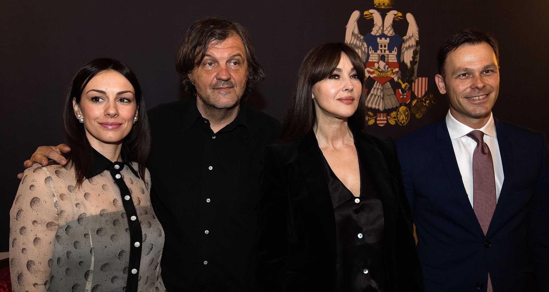 24.02.2017., Beograd, Srbija - Monica Bellucci  je u Beogradu povodom premijere filma Na mliecnom putu Emira Kusturice, u kojem igra glavnu ulogu. Konferencija za medije ekipe filma u skupstini Grada sa gradonacelnikom Sinisom Malim. Photo: Srdjan Ilic/PIXSELL.