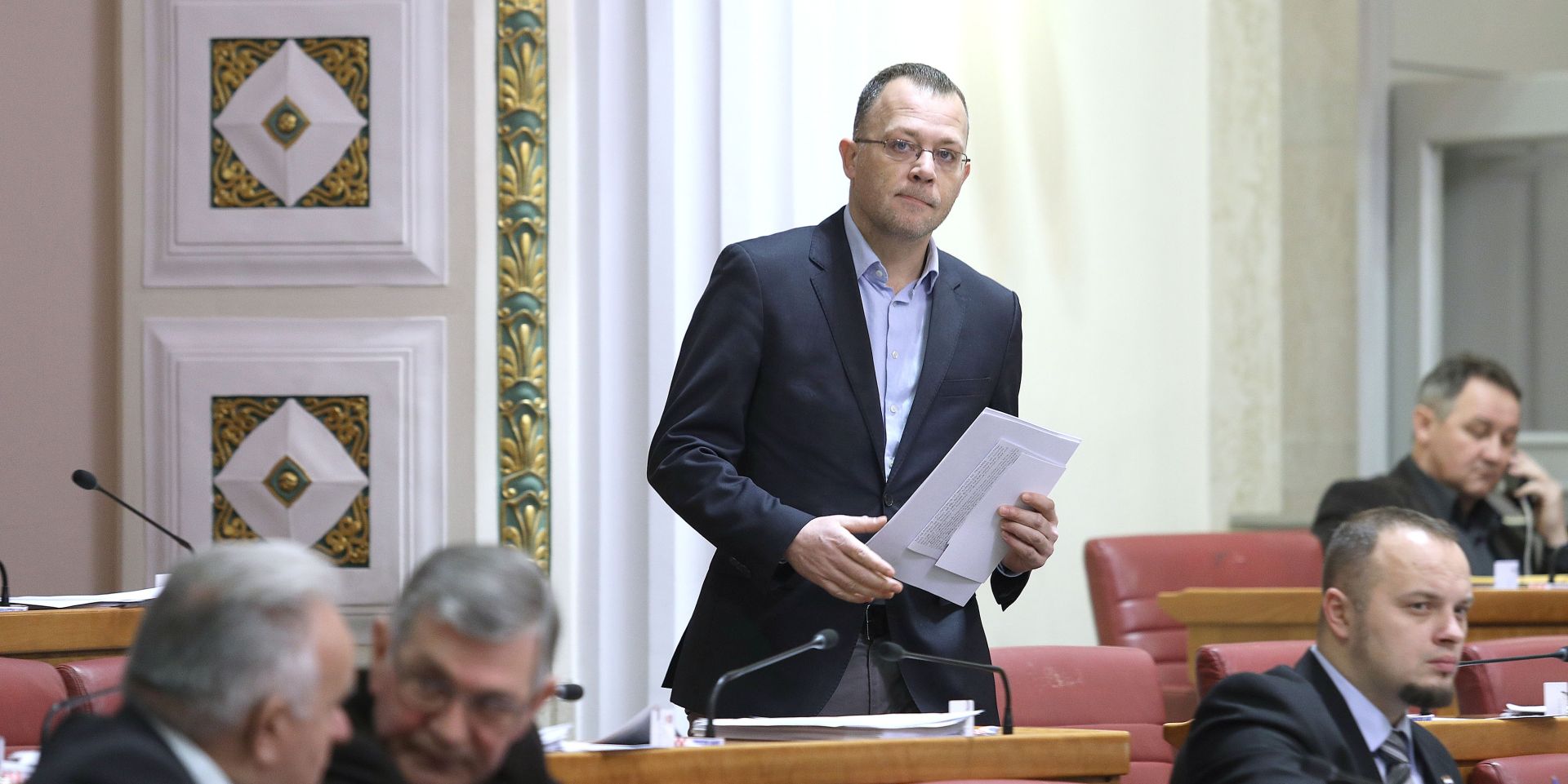 25.01.2017., Zagreb - Sabor je raspravom o Prijedlogu zakona o zastiti od nasilja u obitelji nastavio 3. sjednicu. Zlatko Hasanbegovic. Photo: Patrik Macek/PIXSELL