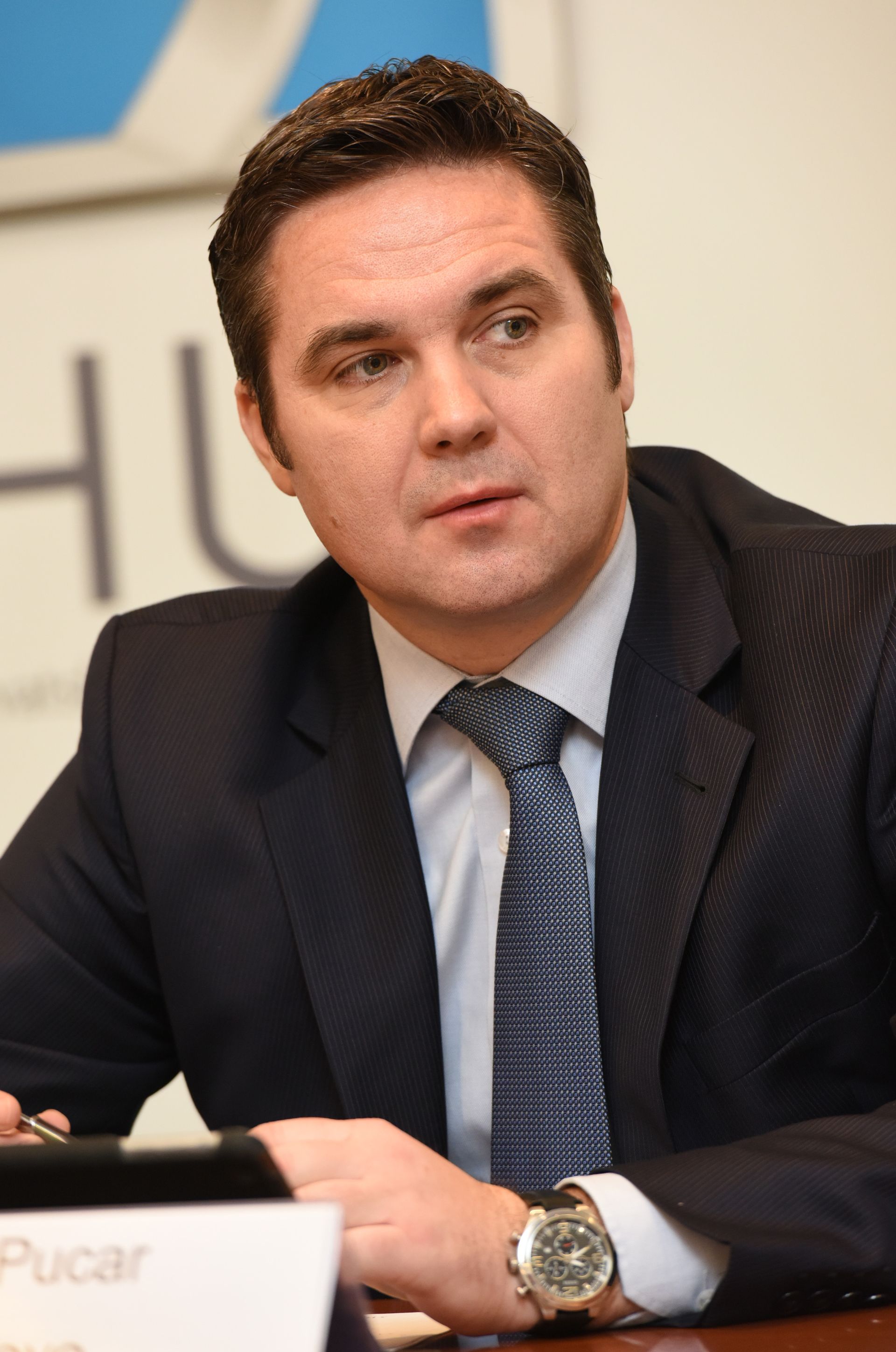 30.01.2015., Zagreb - U Hrvatskoj udruzi poslodavaca Poslovni dnevnik organizirao je okrugli stol na kojem su ucestvovali Ante Kotromanovic ministar obrane, Milka Kosanovic iz HUP-a, Subeie Kalo iz Dok-Ing-a, Marin Pucar iz Zveceva, Davor Sabolic iz Cateksa i Karlo Stojcevic iz Red Point-a. 
Photo: Davor Visnjic/PIXSELL