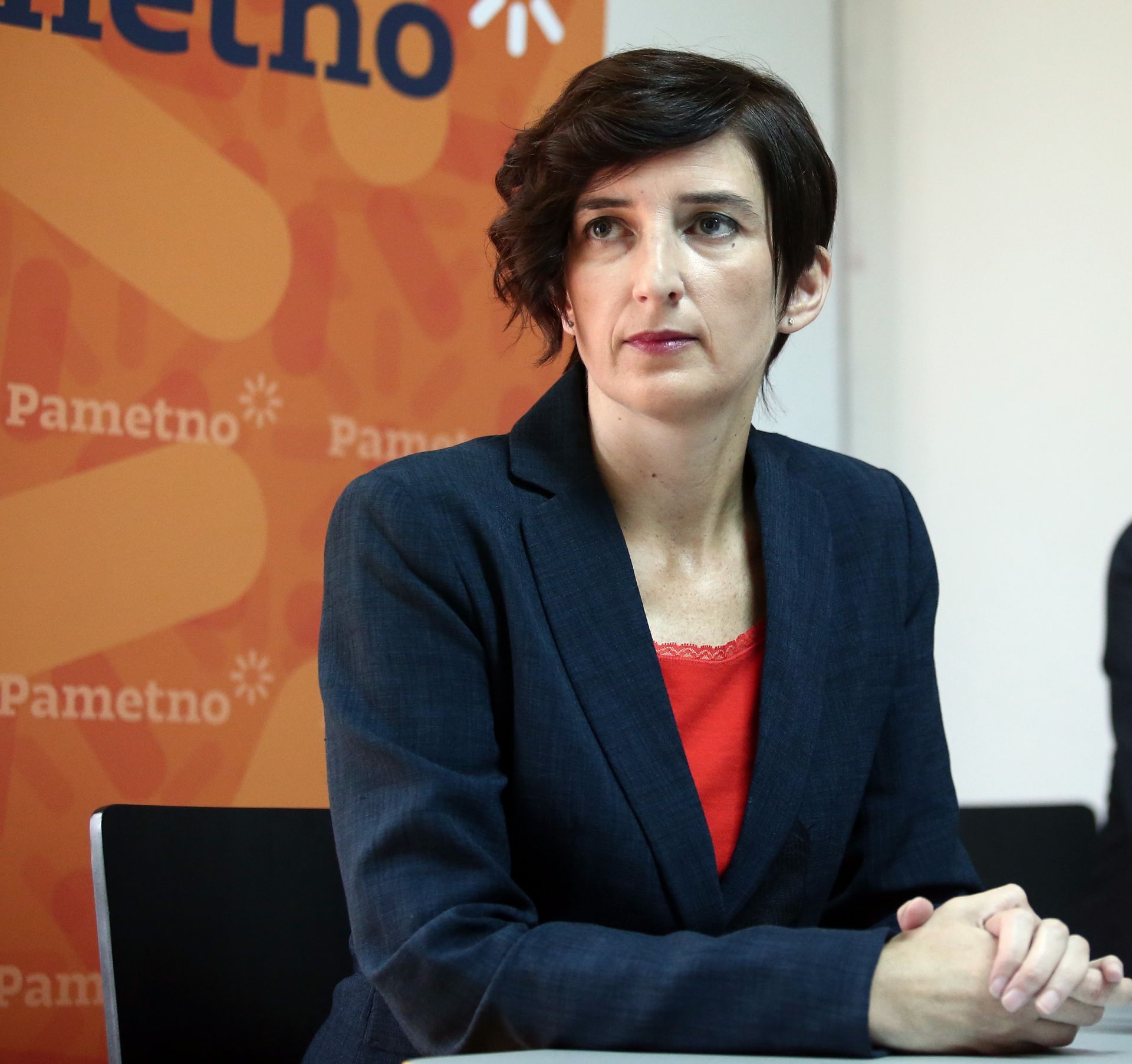 11.08.2016., Zagreb - Stranka Pametno na konferenciji za novinare predstavila program za prijevremene parlamentarne izbore. Marijana Puljak, predsjednica stranke Pametno. 
Photo: Sanjin Strukic/PIXSELL