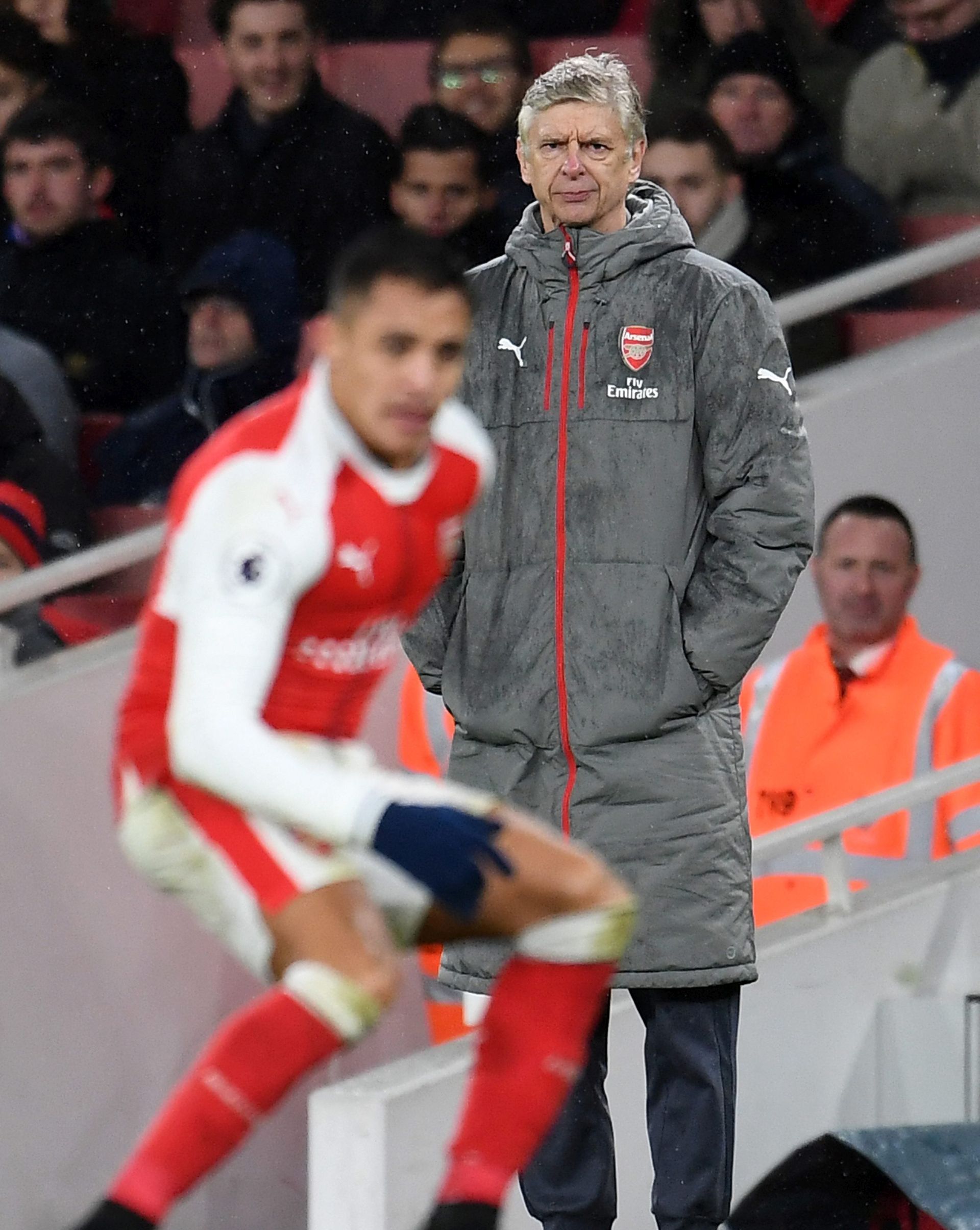 epa05694563 Arsenal manager Arsene Wenger during an English Premier League soccer match against Crystal Palace at the Emirates Stadium in London, Britain, 01 January 2017.  EPA/ANDY RAIN   EDITORIAL USE ONLY. No use with unauthorized audio, video, data, fixture lists, club/league logos or 'live' service. Online in-match use limited to 75 images, no video emulation. No use in betting, games or single club/league/player publications