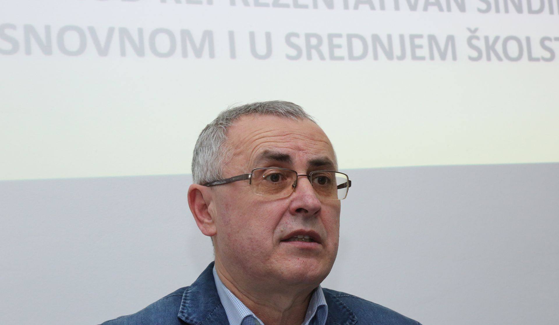 Zagreb,7.02.2017. Sindikat zaposlenika u hrvatskom kolstvu-Preporod  odrao je tiskovnu konferenciju na temu "Preporod reprezentativan sindikat u osnovnom i srednjim kolstvu".Na slici eljko Stipiæ.   foto HINA/ Tomislav Pavlek/ tp