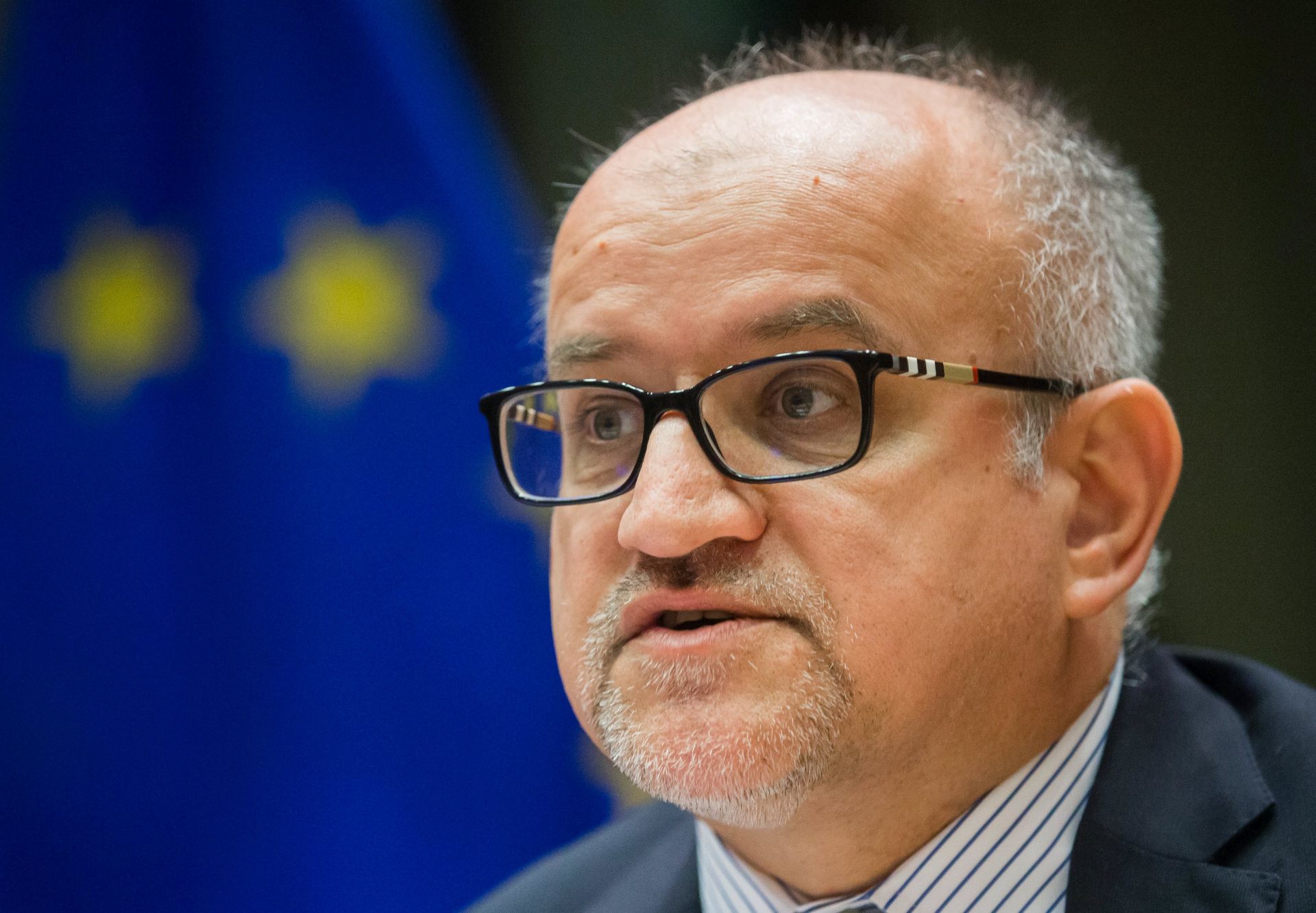 epa05819094 Montenegrin Foreign Minister Srdjan Darmanovic speaks during EP Committee on Foreign Affairs at the EU Parliament in Brussels, Belgium, 27 February 2017.  EPA/STEPHANIE LECOCQ