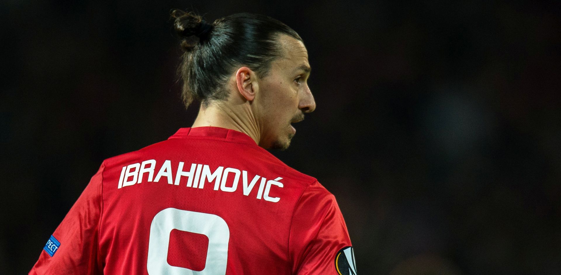 epa05853179 Manchester United's Zlatan Ibrahimovic reacts during the UEFA Europa League round of 16, second leg soccer match between Manchester United and FK Rostov at Old Trafford in Manchester, Britain, 16 March 2017.  EPA/PETER POWELL