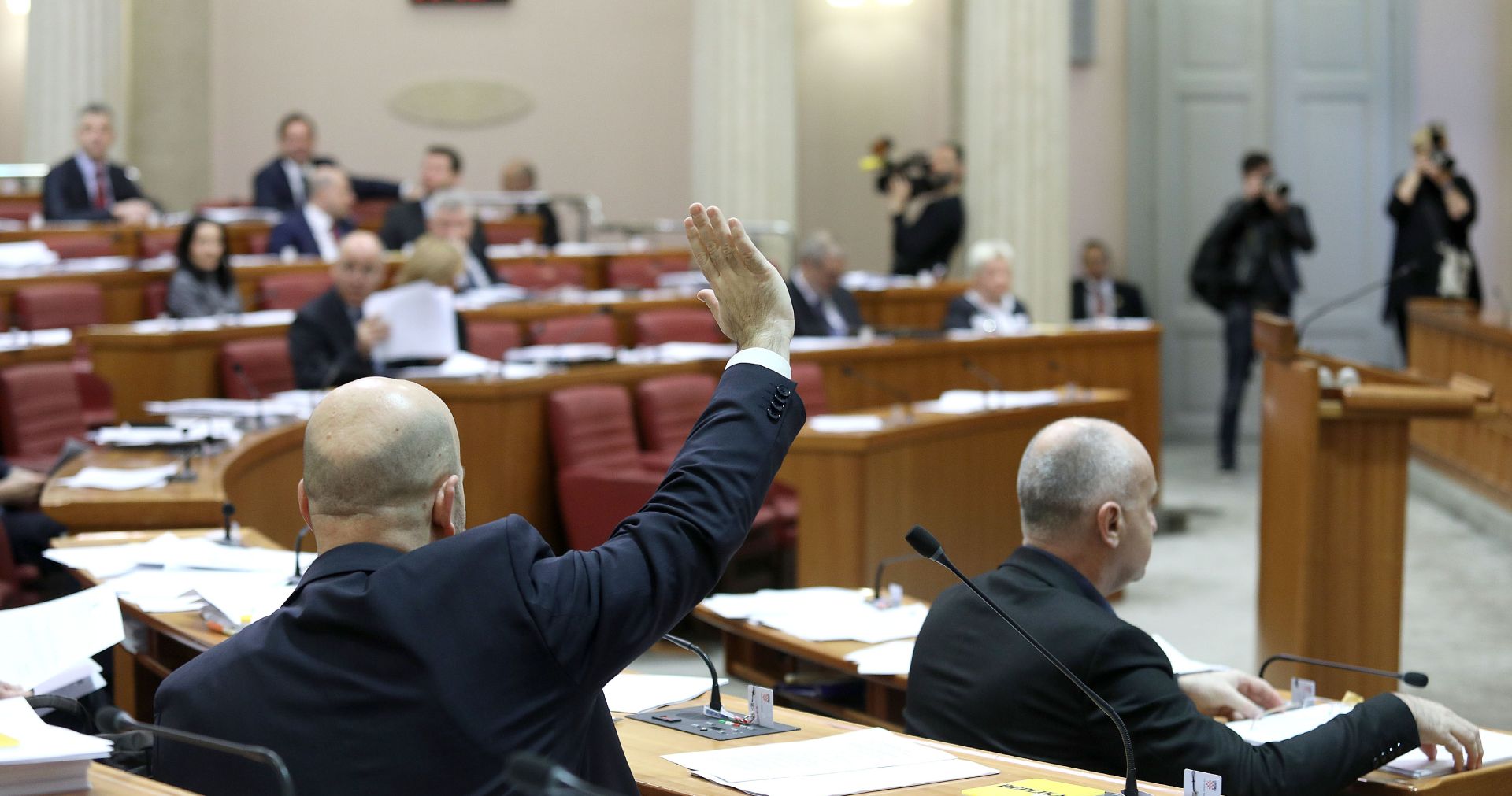 01.03.2017., Zagreb - Sabor je raspravom o Konacnom prijedlogu zakona o izmjenama i dopunama Zakona o gradnji po hitnom postupku nastavio 3. sjednicu. Gordan Maras.
Photo: Patrik Macek/PIXSELL