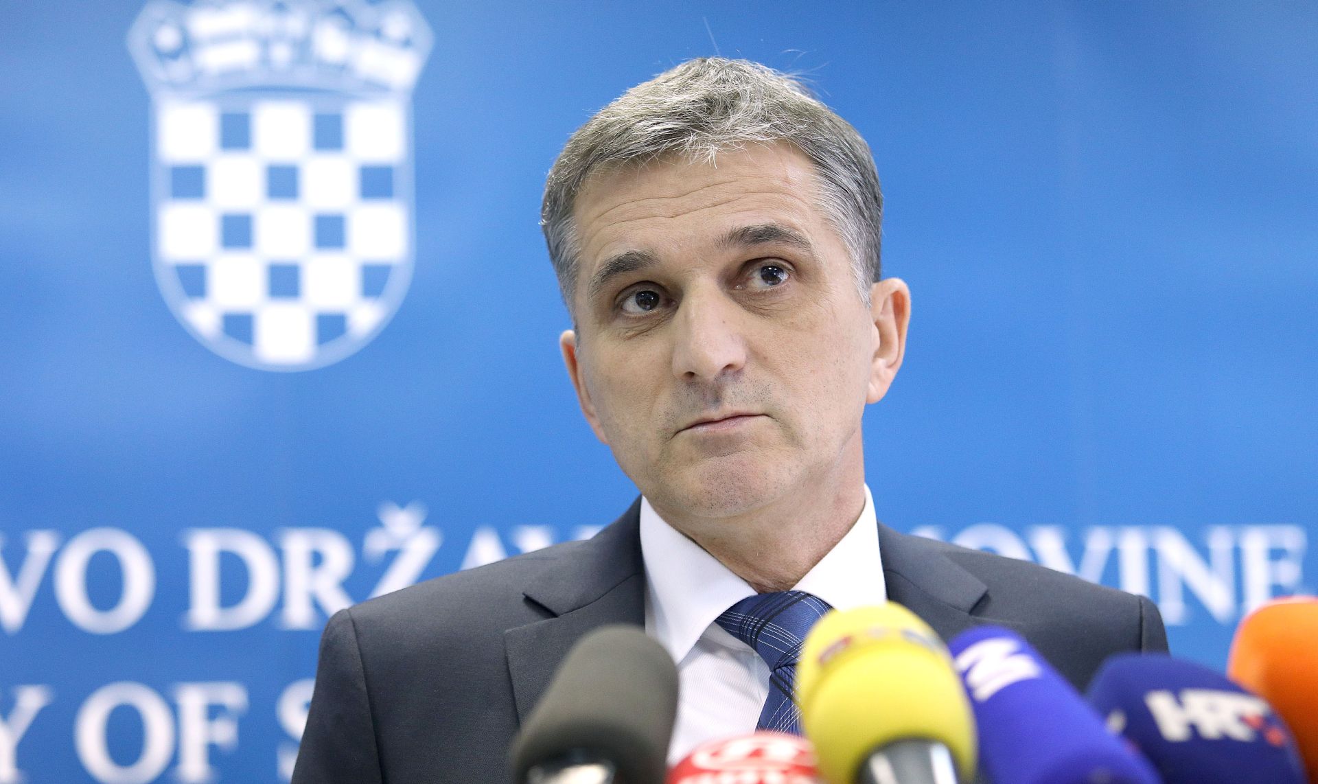 02.03.2017., Zagreb - Ministar drzavne imovine Goran Maric se na konferenciji za medije ocitovao o okolnostima imenovanja Svetimira Marica za clana Uprave u HZ Tehnicki servisi zeljeznickih vozila d.o.o. 
Photo: Patrik Macek/PIXSELL