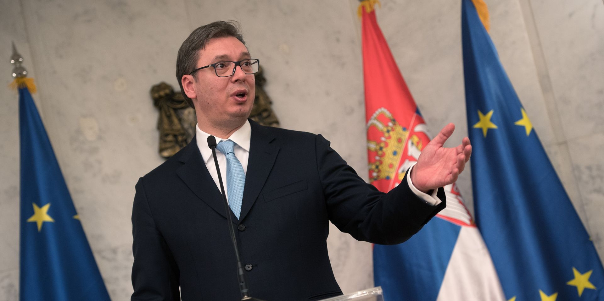 03.03.2017., Beograd, Srbija - Visoka predstavnica EU za vanjsku politiku i sigurnost Federica Mogherini na konferenciji za medije s predsjednikom Vlade Srbije Aleksandrom Vucicem. 
Photo: Srdjan Ilic/PIXSELL