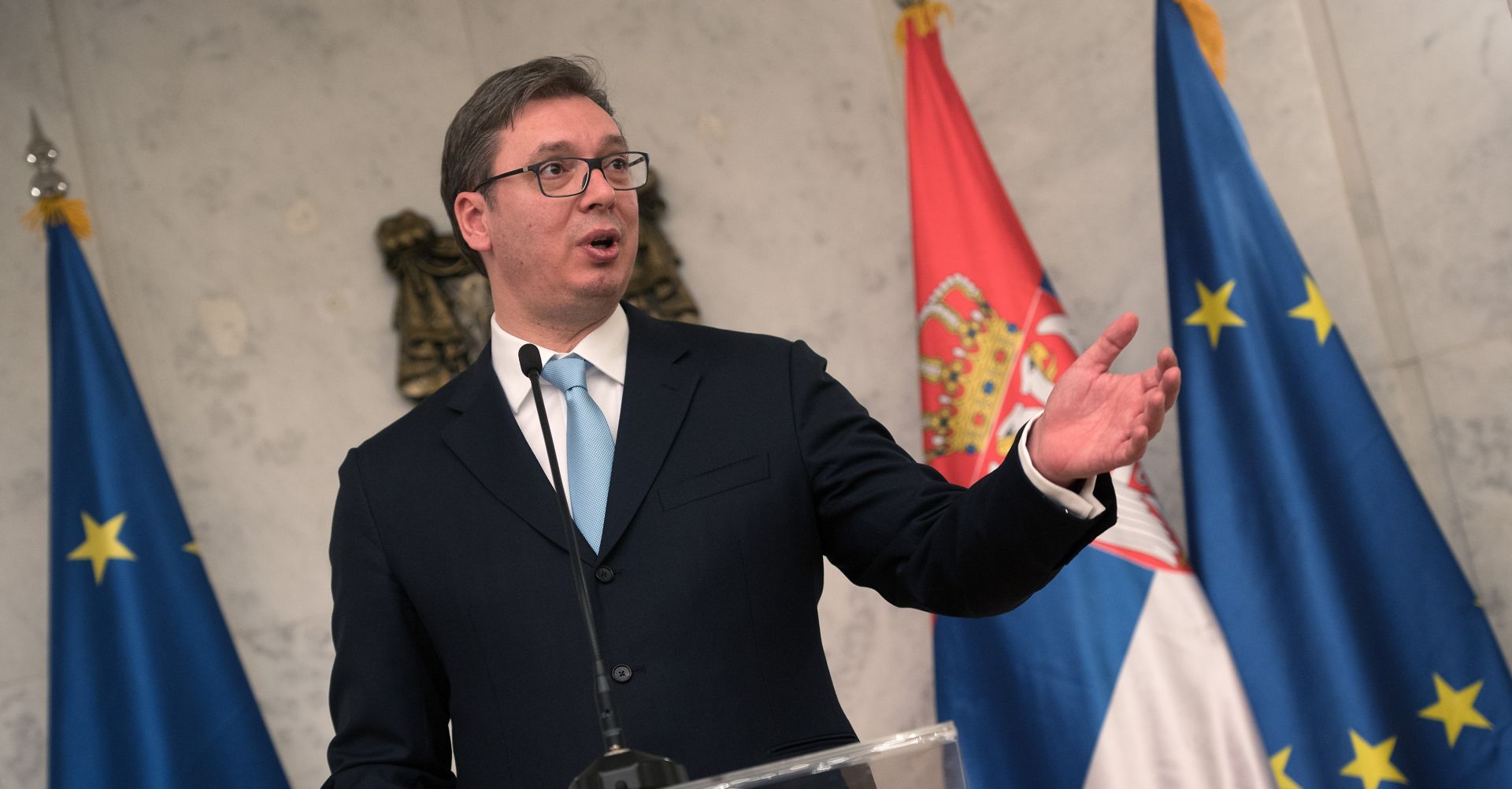 03.03.2017., Beograd, Srbija - Visoka predstavnica EU za vanjsku politiku i sigurnost Federica Mogherini na konferenciji za medije s predsjednikom Vlade Srbije Aleksandrom Vucicem. 
Photo: Srdjan Ilic/PIXSELL