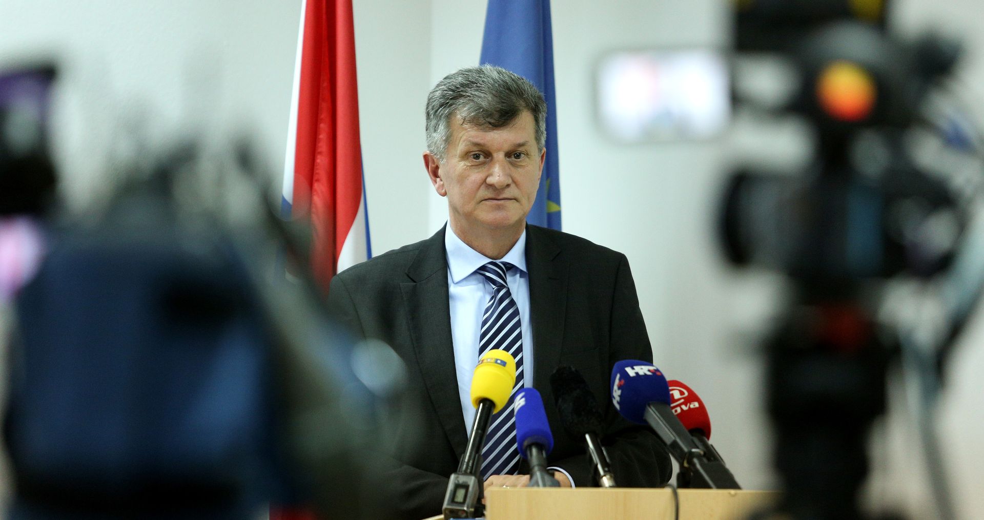 09.03.2017., Zagreb  - Ministar zdravstva Milan Kujundzic odrzao je konferenciju za medije na temu smjene ravnatelja KB Dubrava Tonija Kolaka.
Photo: Anto Magzan/PIXSELL