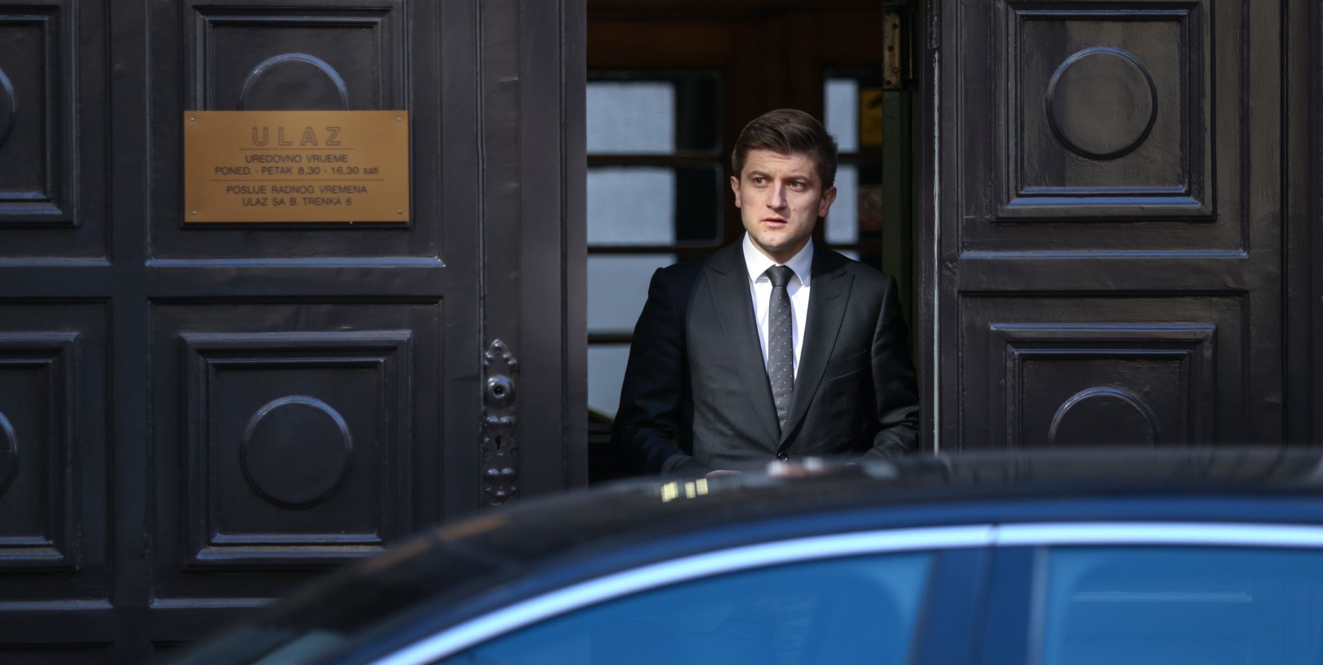 11.03.2017., Zagreb - Ministar financija Zdravko Maric odrazao je konferenciju za medije ispred Ministarstva financija u povodu objave stabilnih izgleda za kreditni rejting Hrvatske od medjunarodne agencije Moody's. 
Photo: Igor Soban/PIXSELL