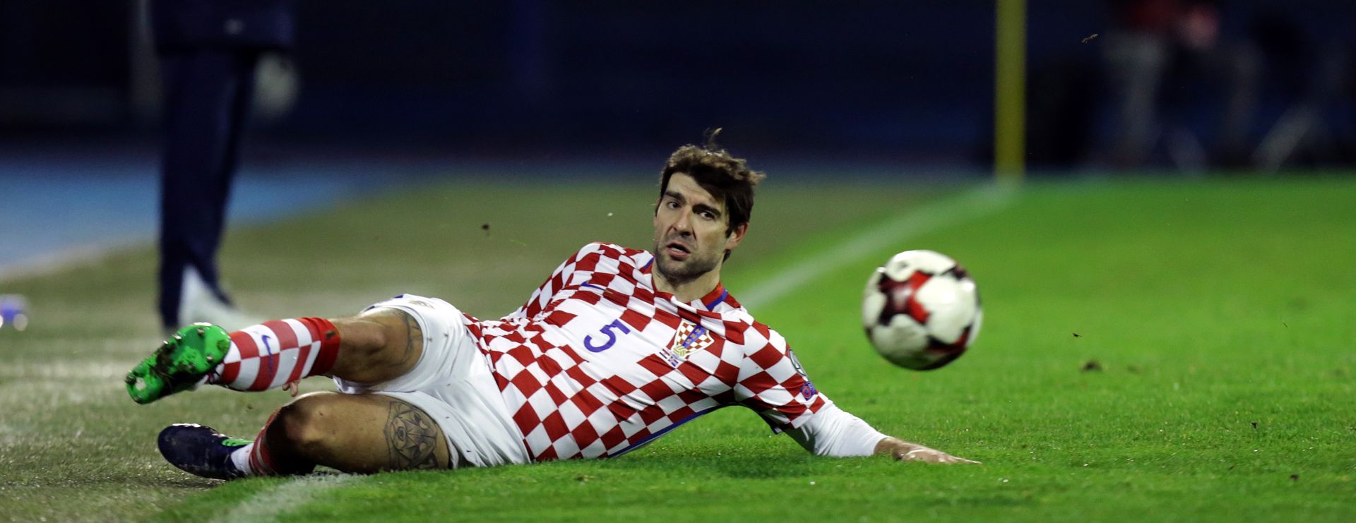 12.11.2016., stadion Maksimir, Zagreb - Kvalifikacijska utakmica za odlazak na Svjetsko prvenstvo koje ce se odrzati 2018. godine u Rusiji, skupina I, 4. kolo, Hrvatska - Island. Vedran Corluka. Photo: Luka Stanzl/PIXSELL