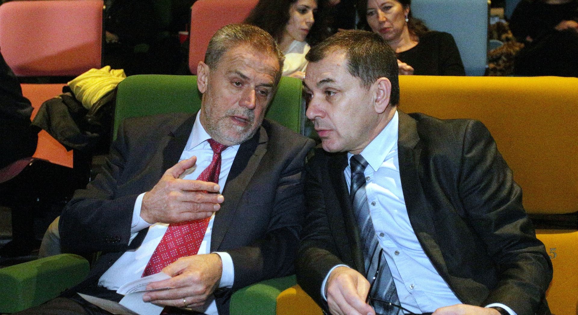 26.02.2017., Zagreb - Otvorenje medjunarodnog festivala ZagrebDox u Kaptol Boutique Cinema. Milan Bandic, Ivica Lovric. 
Photo: Zarko Basic/PIXSELL