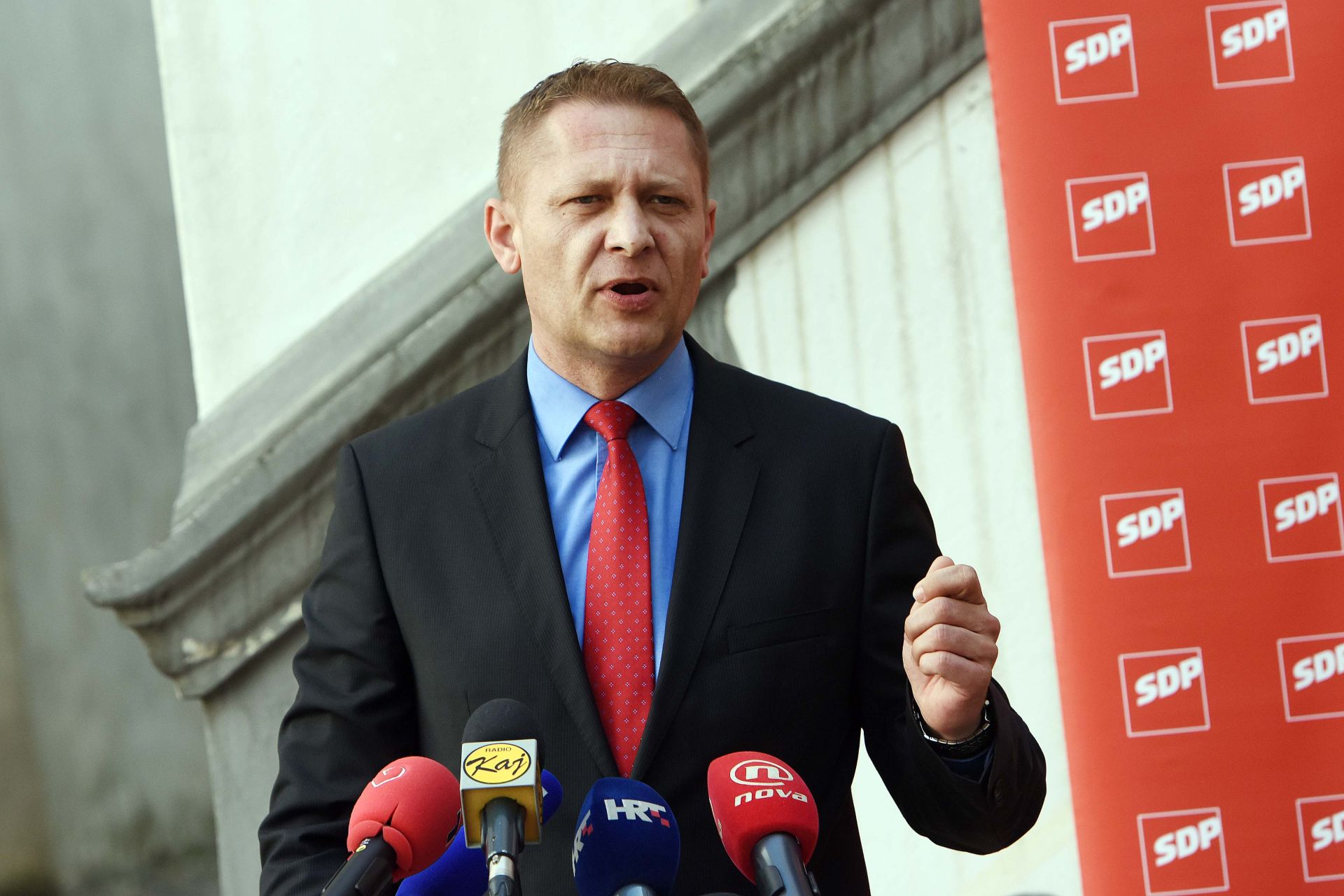21.03.2017., Varazdin- Potpisan veliki koalicijski sporazum izmedju SDP-a, HNS-a, HSS, HSU i Laburista o zajednickom izlasku na lokalne izbore u gradu i zupaniji. Kreso Beljak.
Photo: Vjeran Zganec Rogulja/PIXSELL
