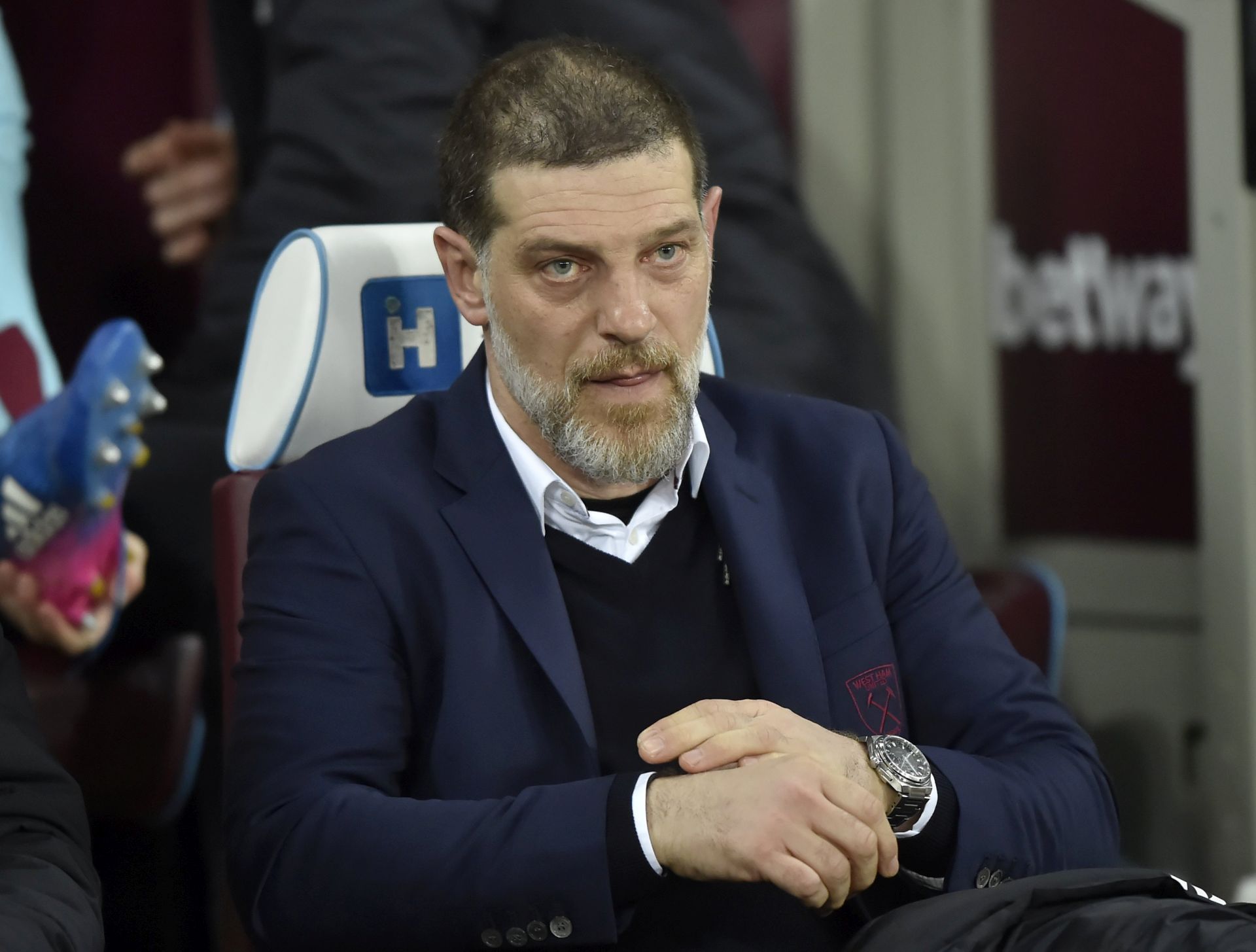 epa05833562 West Ham United's Manager Slaven Bilic ahead of the English Premier League soccer match between West Ham United and Chelsea FC at the London Stadium, in London, Britain, 06 March 2017.  EPA/HANNAH MCKAY EDITORIAL USE ONLY. No use with unauthorized audio, video, data, fixture lists, club/league logos or 'live' services. Online in-match use limited to 75 images, no video emulation. No use in betting, games or single club/league/player publications.