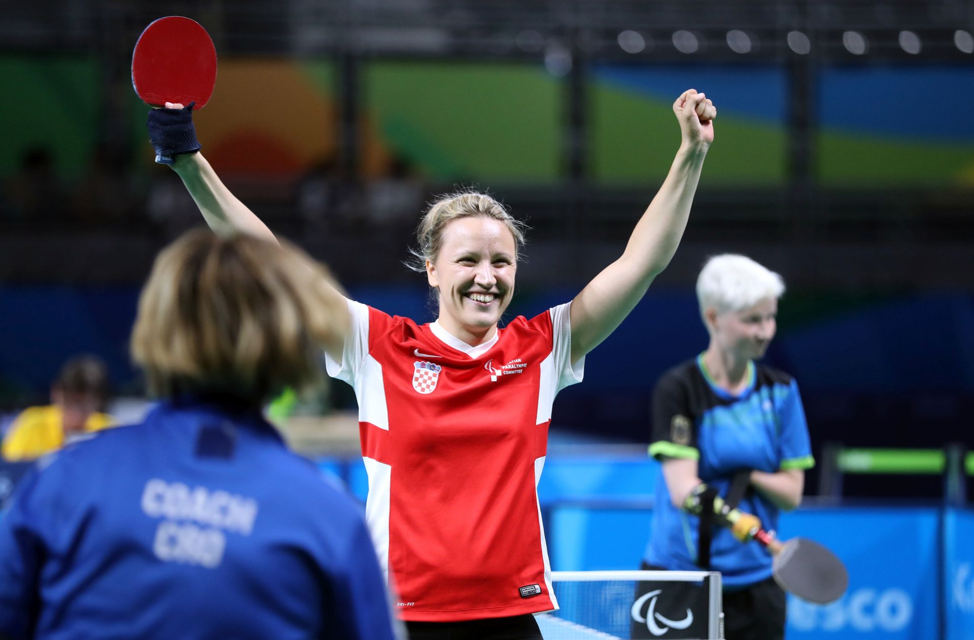 Rio de Janeiro, 13.09.2016 - Hrvatska stolnotenisaèica Sandra Paoviæ (33) osvojila je zlatnu medalju na paraolimpijskim igrama u Rio de Janeiru nakon to je u finalu kategorije 6 pobijedila Njemicu Stephanie Grebe sa 3-0  (11-2, 11-7, 11- 4).
foto HINA /Damir SENÈAR /ds