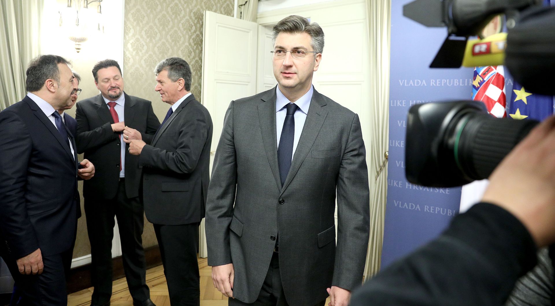 22.12.2016., Zagreb - Premijer Andrej Plenkovic oganizirao je u Banskim dvorima bozicni domjenak za novinare koji prate rad Vlade. 
Photo: Patrik Macek/PIXSELL