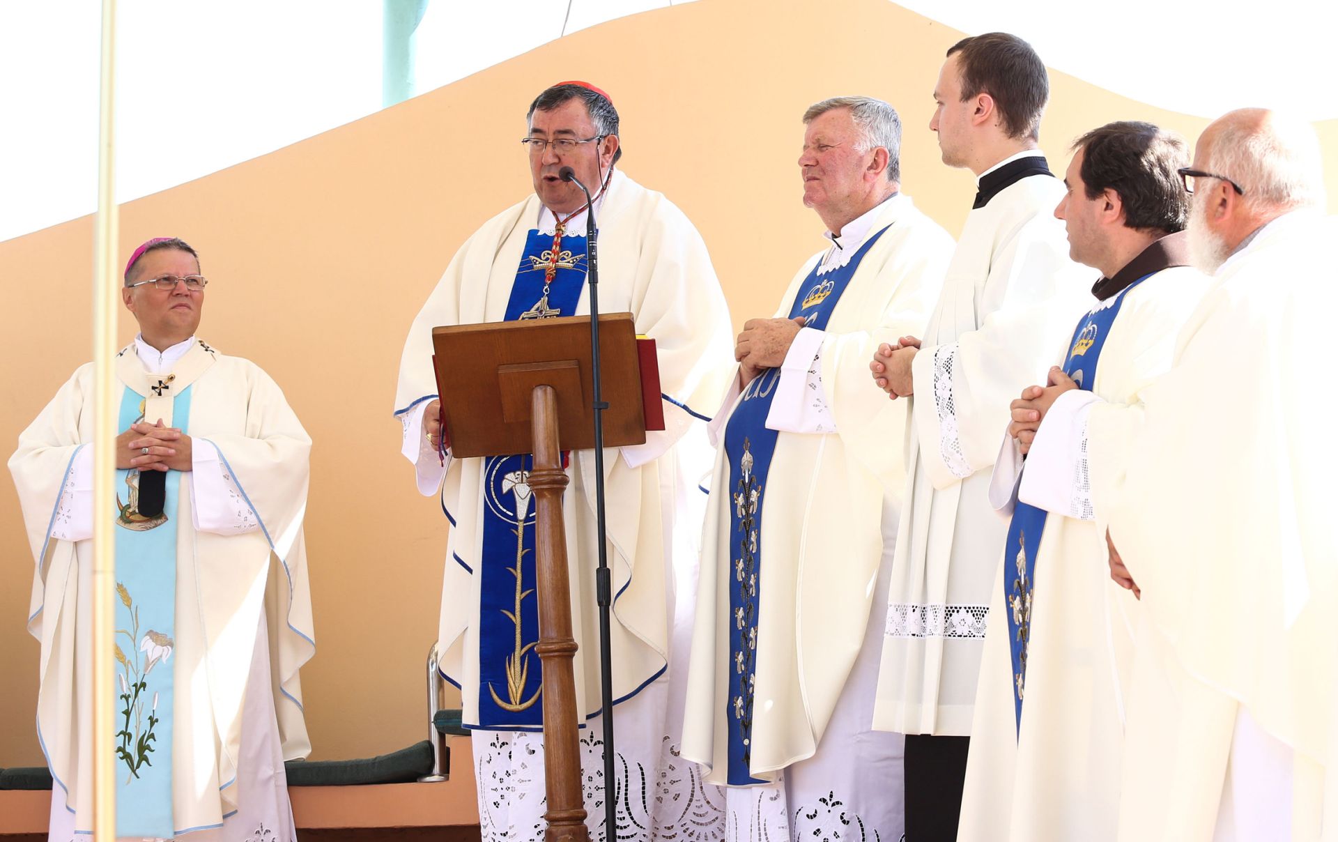 Aljma, 15.08.2016 - Na svetkovinu Uznesenja Blaene Djevice Marije u nadbiskupijskom svetitu Gospe od Utoèita u Aljmau sveèano misno slavlje predvodi oe vrhbosanski nadbiskup, kardinal Vinko Puljiæ.
foto HINA/ ik