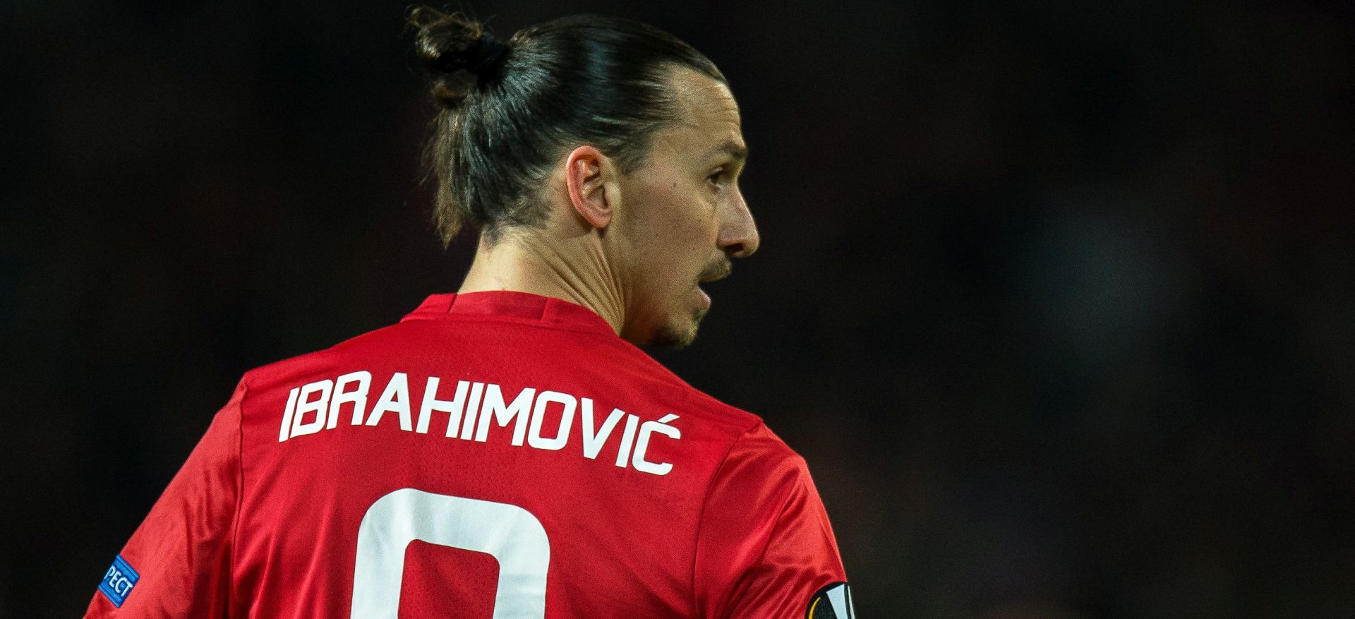 epa05853179 Manchester United's Zlatan Ibrahimovic reacts during the UEFA Europa League round of 16, second leg soccer match between Manchester United and FK Rostov at Old Trafford in Manchester, Britain, 16 March 2017.  EPA/PETER POWELL