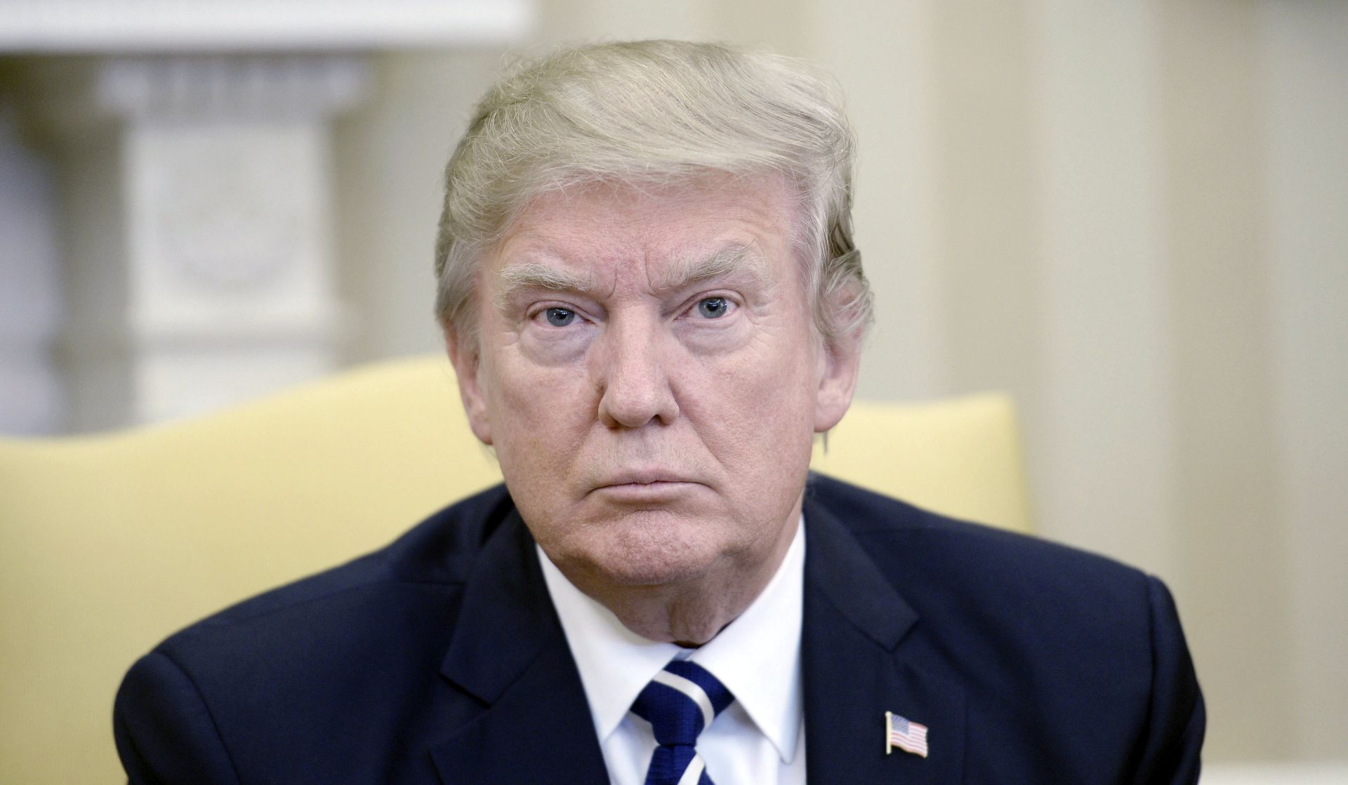 epa05893763 (FILE) - An 03 April 2017, file photo US President Donald J. Trump during a meeting with President Abdel Fattah Al Sisi of Egypt in the Oval Office of White House in Washington, DC, USA. President Trump ordered the launch of at least 50 US missile strikes on 07 April 2017, against al-Shayrat military airfield near Homs, Syria, in response to the Syrian military's alleged use of chemical weapons in an airstrike in a rebel held area in Idlib province on 04 April.  EPA/Olivier Douliery / POOL