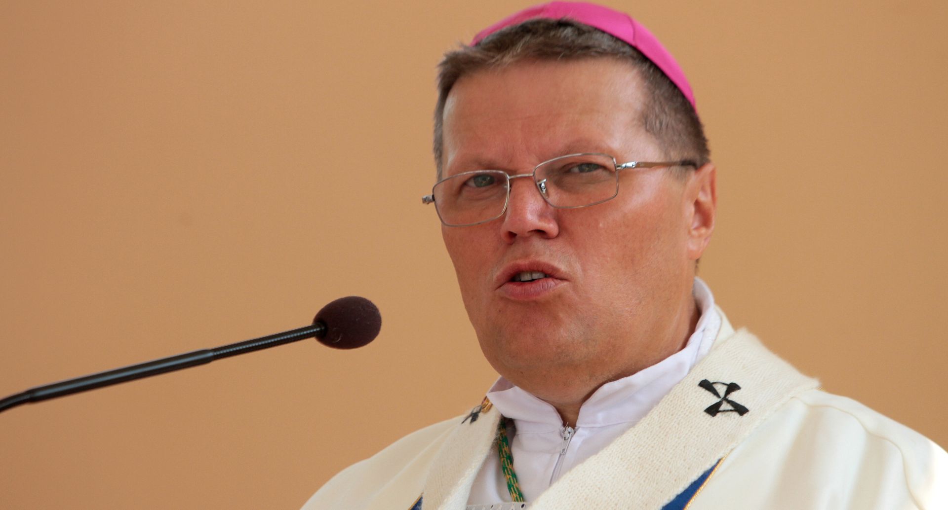 15.08.2015., Aljmas - Povodom blagdana Velike Gospe brojni vjernici pohodili su najvece marijansko svetiste Djakovacko-osjecke nadbiskupije. Nadbiskup Djuro Hranic predvodio je svetu misu. Photo: Marko Mrkonjic/PIXSELL