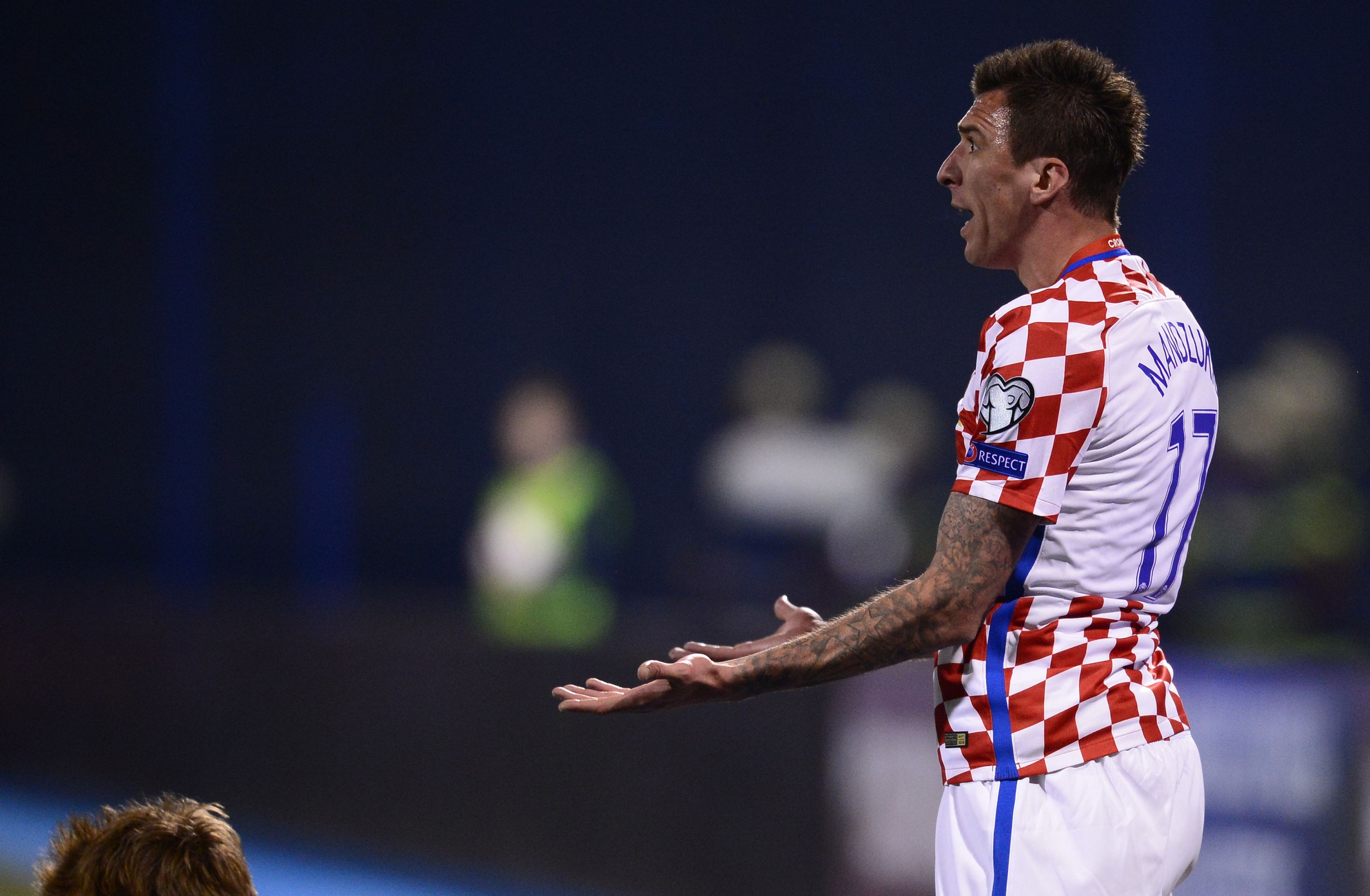 24.03.2017., Zagreb - Kvalifikacijska nogometna utakmica za Svjetsko nogometno prvenstvo 2018., Hrvatska - Ukrajina. Mario Mandzukic . Photo: Marko Prpic/PIXSELL