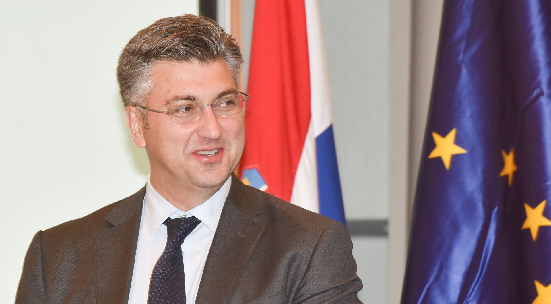 24.04.2017., Zagreb - U Hotelu Sheraton Predsjednik Vlade Andrej Plenkovic sudjelovao je na svecanom otvorenju Tjedna EU fondova. 
Photo: Davor Visnjic/PIXSELL