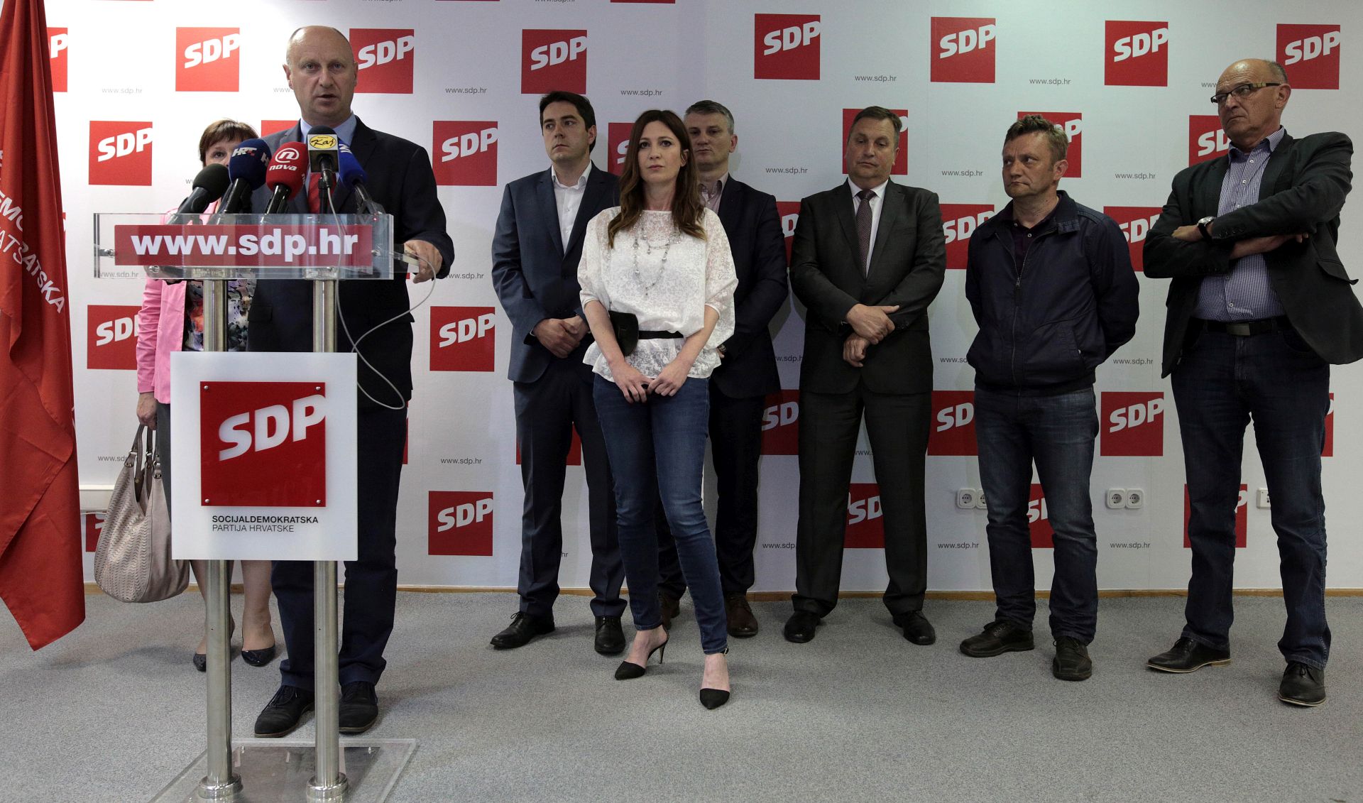 Zagreb, 24.5.2017 - Konferencija za novinare SDP-a na temu rezultata lokalnih izbora. Na slici krapinsko-zagorski župan Željko Kolar.
Foto HINA/ Dario GRZELJ/ dag