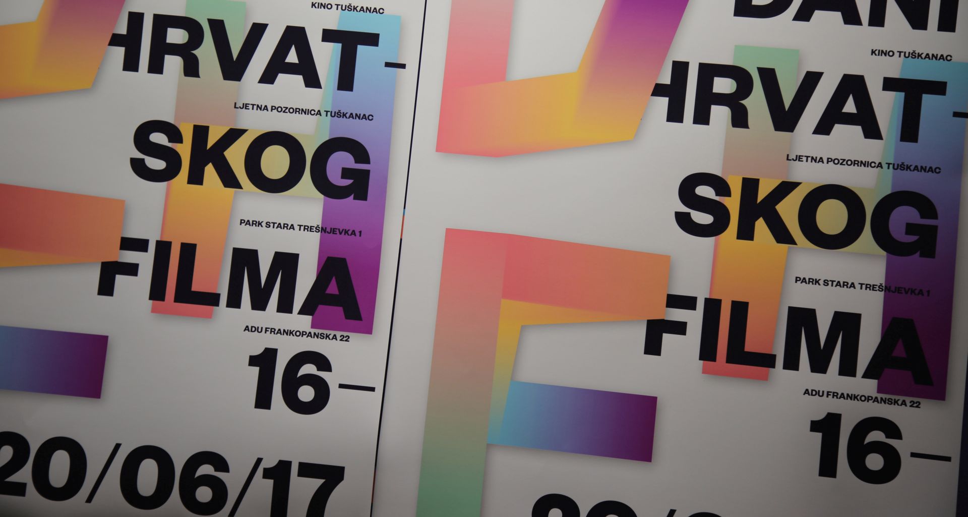 Zagreb, 25.05.2017. - Najavljen program 26. dana hrvatskog filma na konferenciji za novinare u Centru za kulturu Trenjevka. Program su predstavili koordinator izbornièkog tijela DHF-a Janko Heidl, predsjednica Vijeæa DHF-a Diana Nenadiæ i ravnateljica Centra za kulturu Trenjevka Ljiljana Periiæ. Na fotografiji vizual manifestacije. foto HINA /Zvonimir KUHTIÆ/ zk