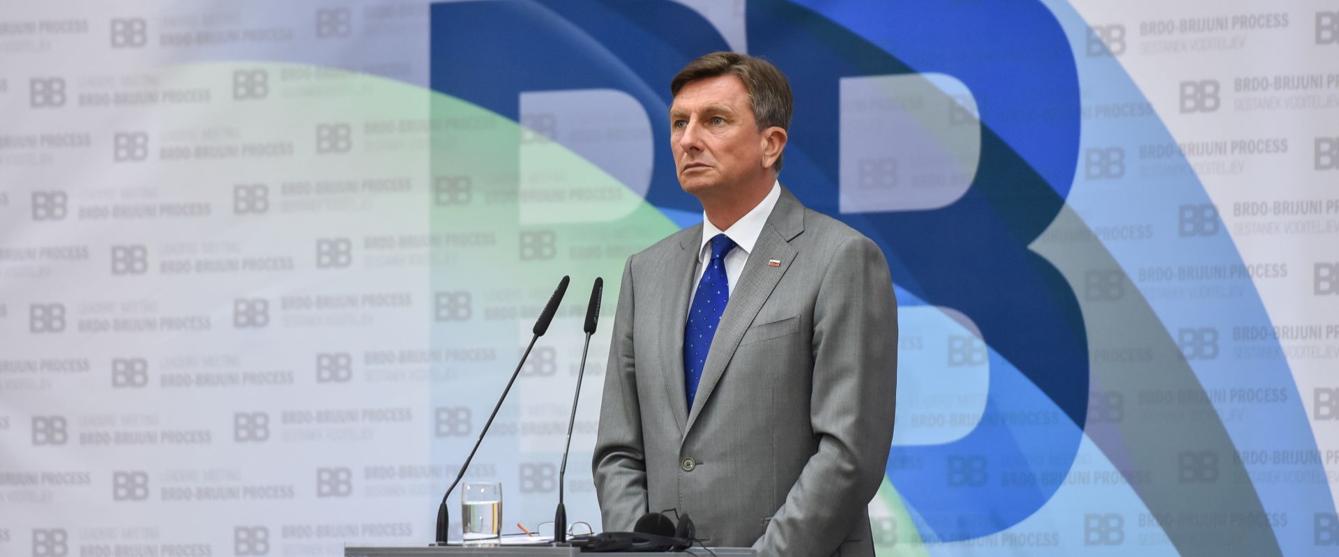 Brdo kod Kranja, 3.6.2017. - Konferencija za medije predsjednice Kolinde Grabar-Kitaroviæ, slovenskog predsjednika Boruta Pahora i njemaèkog predsjednika Franka-Waltera Steinmeiera. Na fotografiji Borut Pahor.
foto HINA/ STA/ Neboja Tejiæ/ ml
